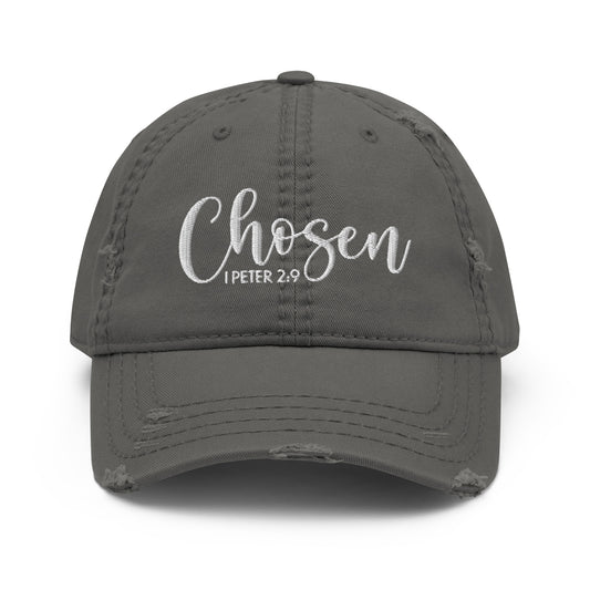 Chosen Distressed Dad Hat (Unisex) - Humble & Faithful Co.