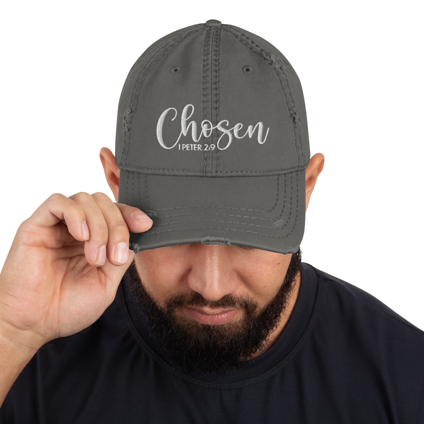 Chosen Distressed Dad Hat (Unisex) - Humble & Faithful Co.