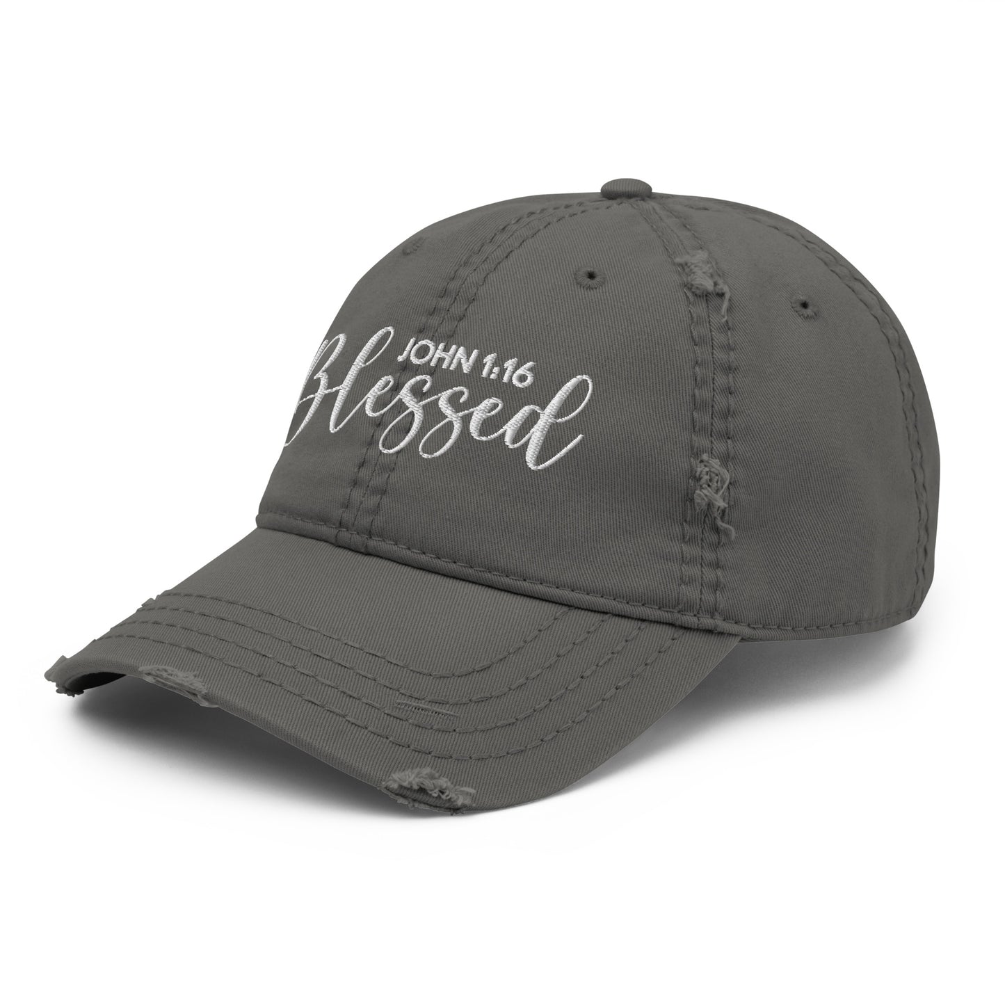 Blessed Distressed Dad Hat (Unisex) - Humble & Faithful Co.