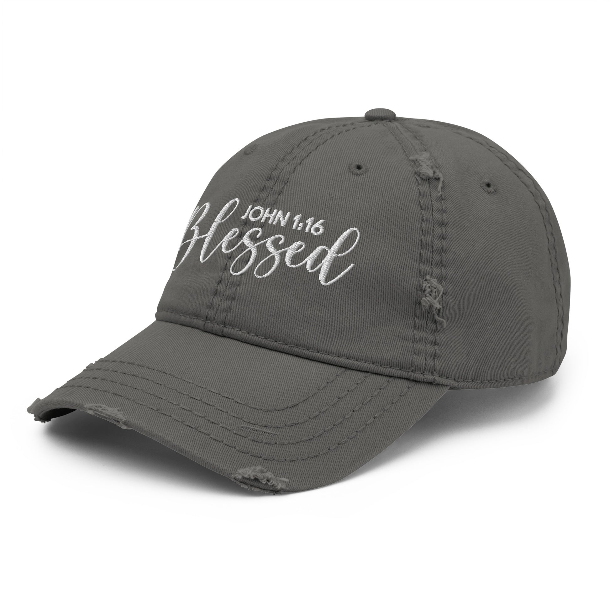 Blessed Distressed Dad Hat (Unisex) - Humble & Faithful Co.