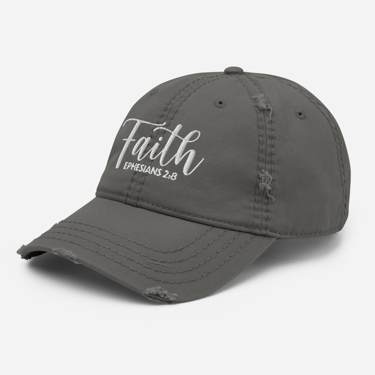 Faith Distressed Dad Hat (Unisex) - Humble & Faithful Co.
