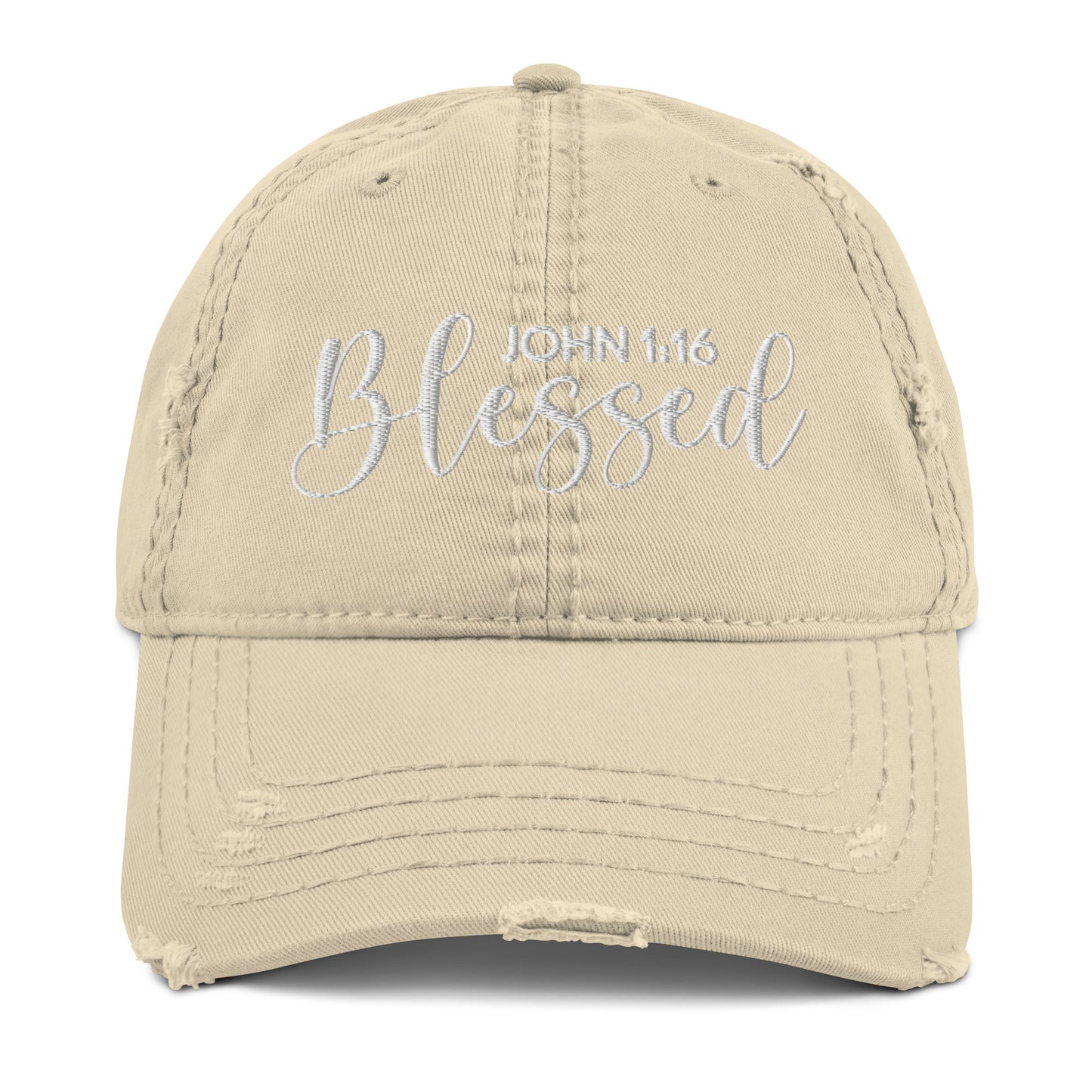 Blessed Distressed Dad Hat (Unisex) - Humble & Faithful Co.