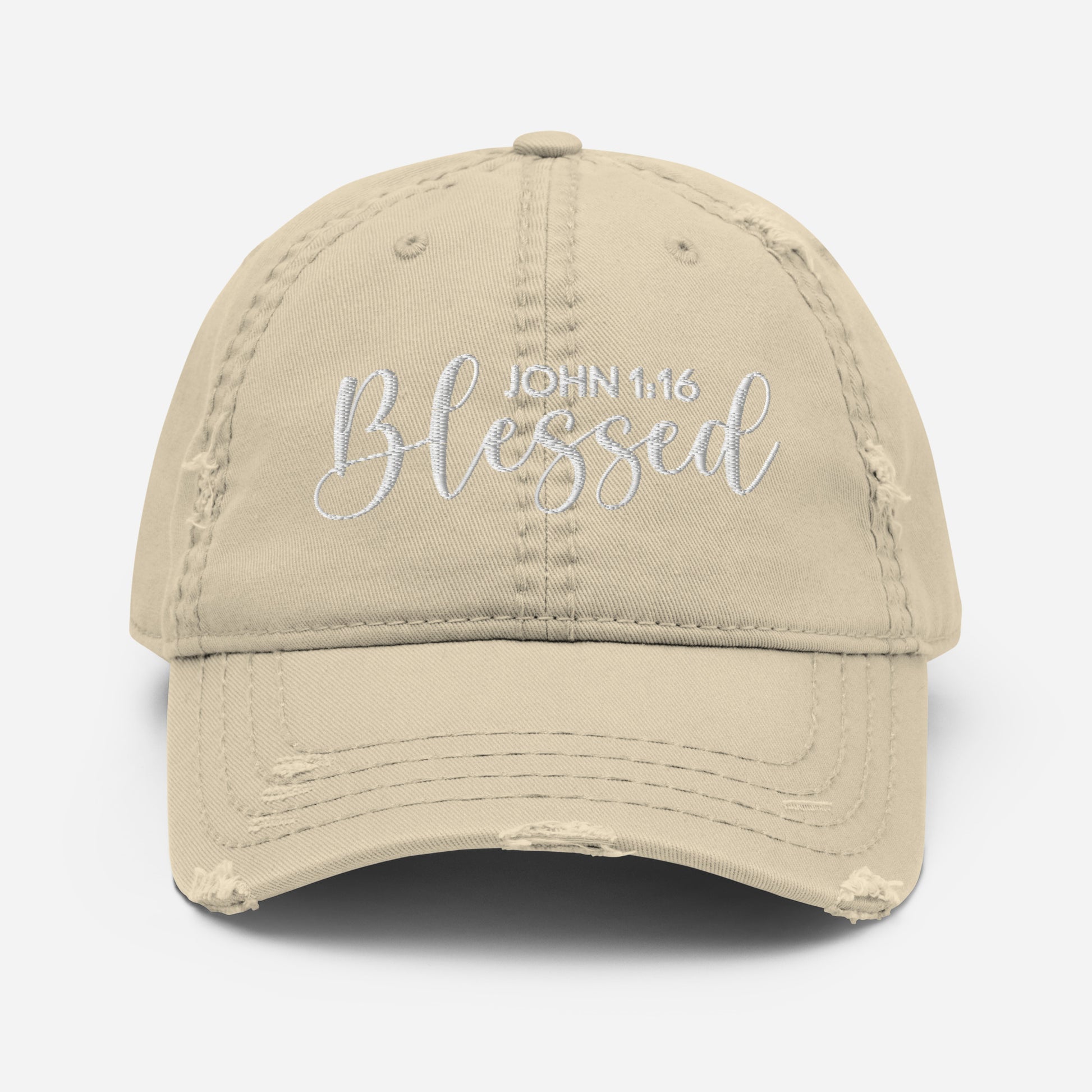 Blessed Distressed Dad Hat (Unisex) - Humble & Faithful Co.
