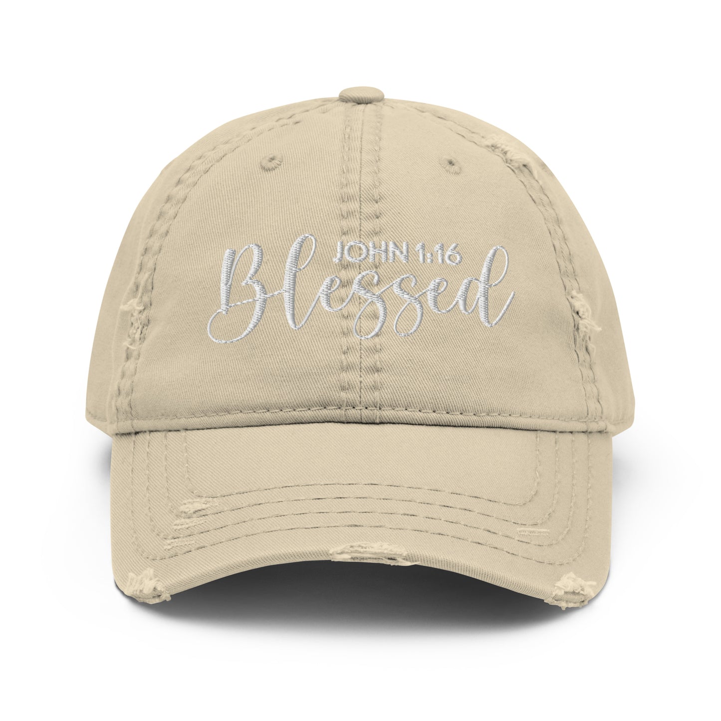 Blessed Distressed Dad Hat (Unisex) - Humble & Faithful Co.