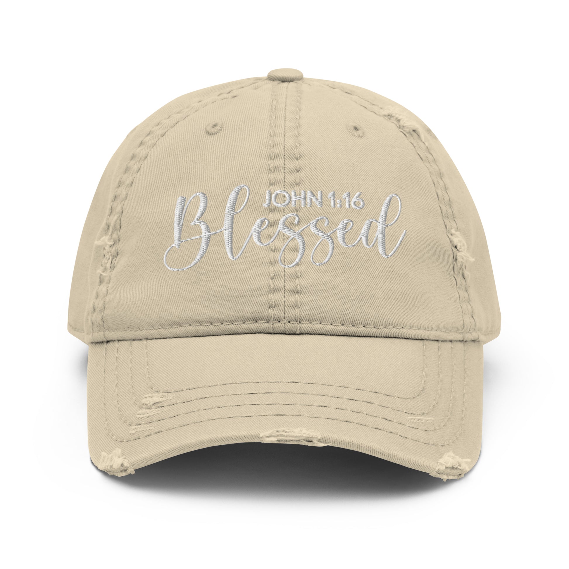 Blessed Distressed Dad Hat (Unisex) - Humble & Faithful Co.