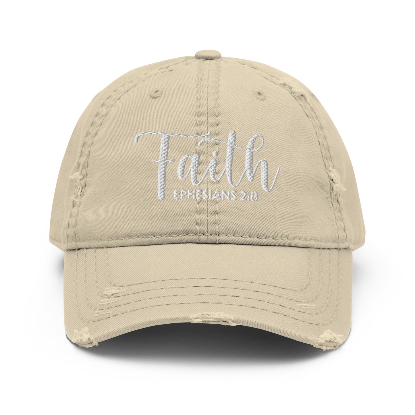Faith Distressed Dad Hat (Unisex) - Humble & Faithful Co.