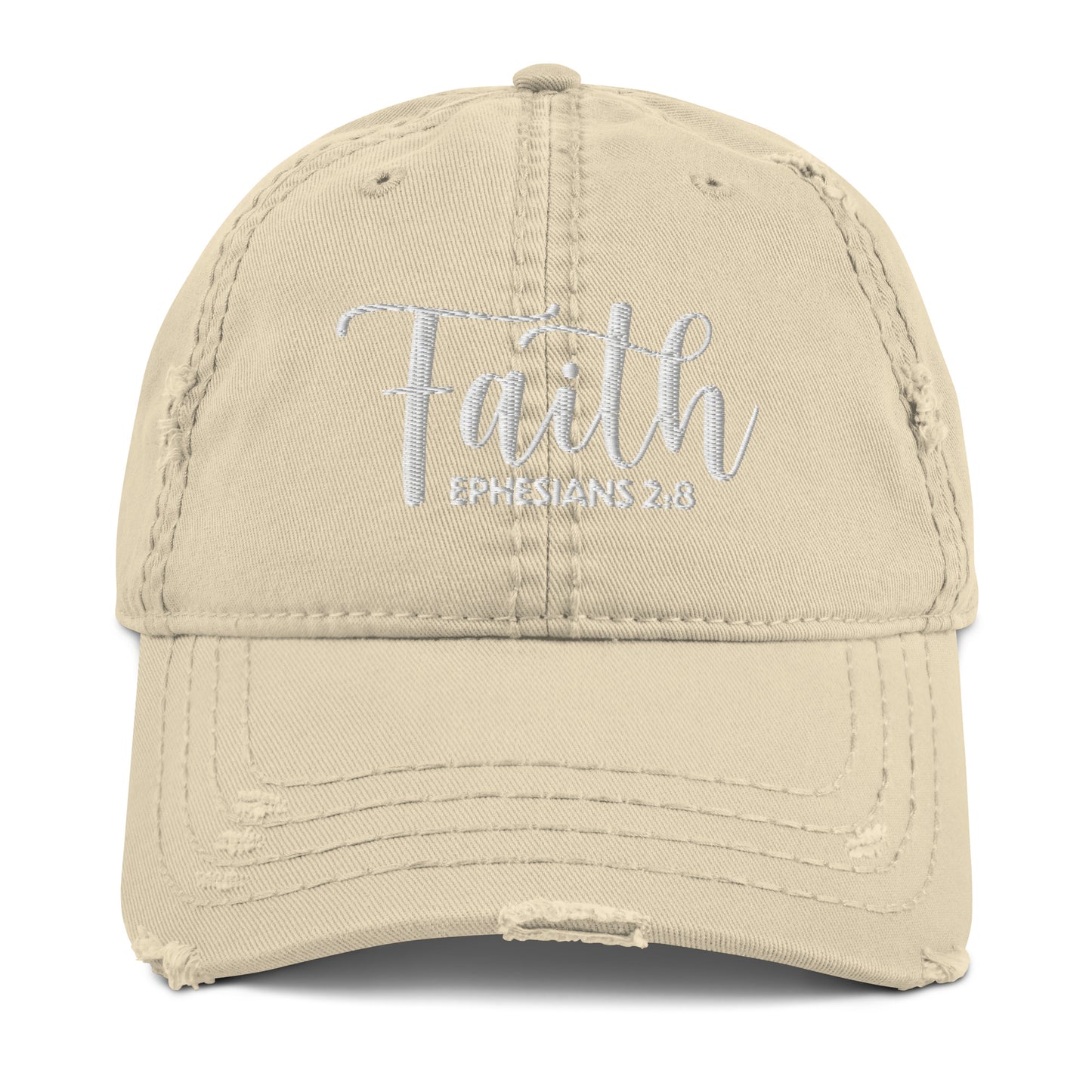 Faith Distressed Dad Hat (Unisex) - Humble & Faithful Co.