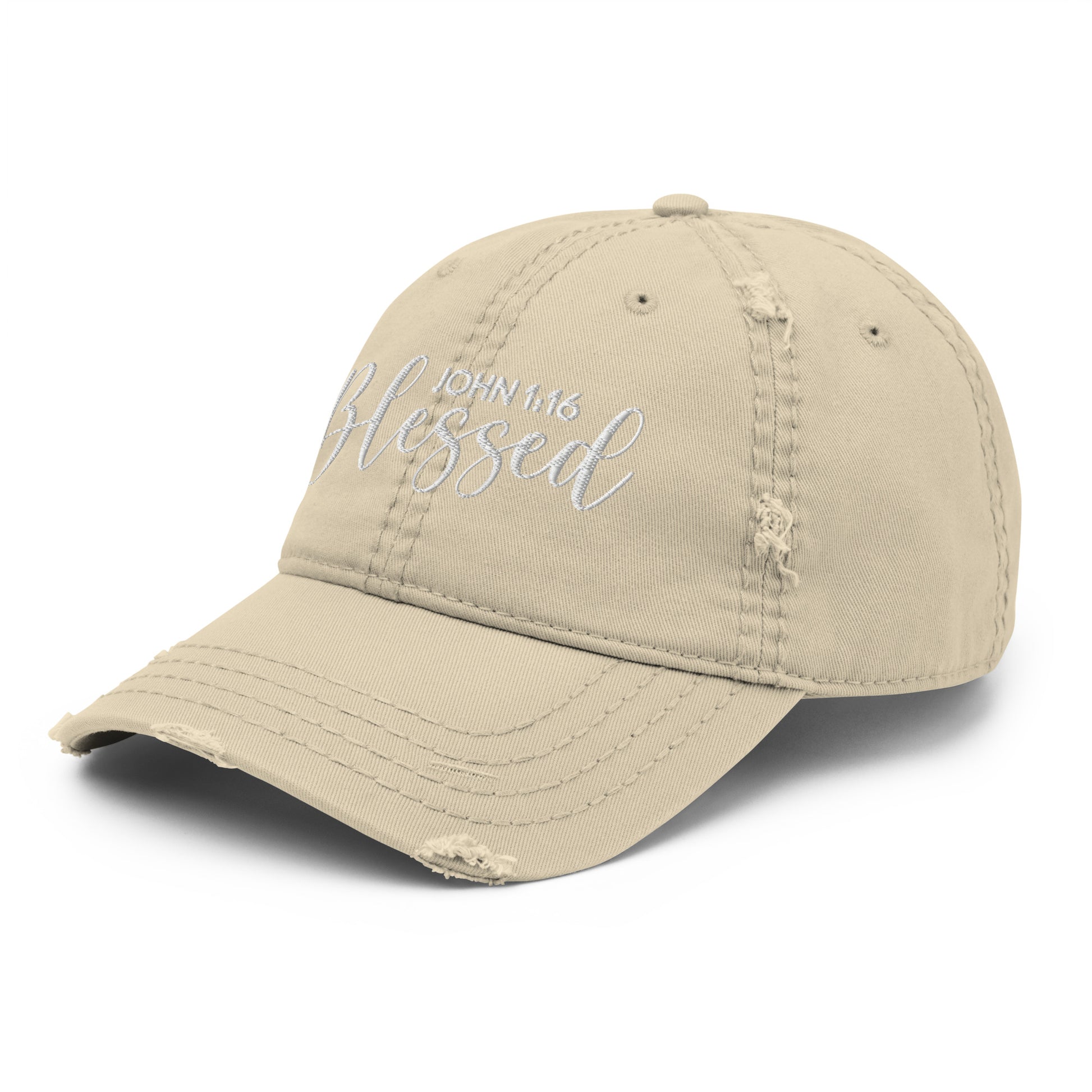 Blessed Distressed Dad Hat (Unisex) - Humble & Faithful Co.