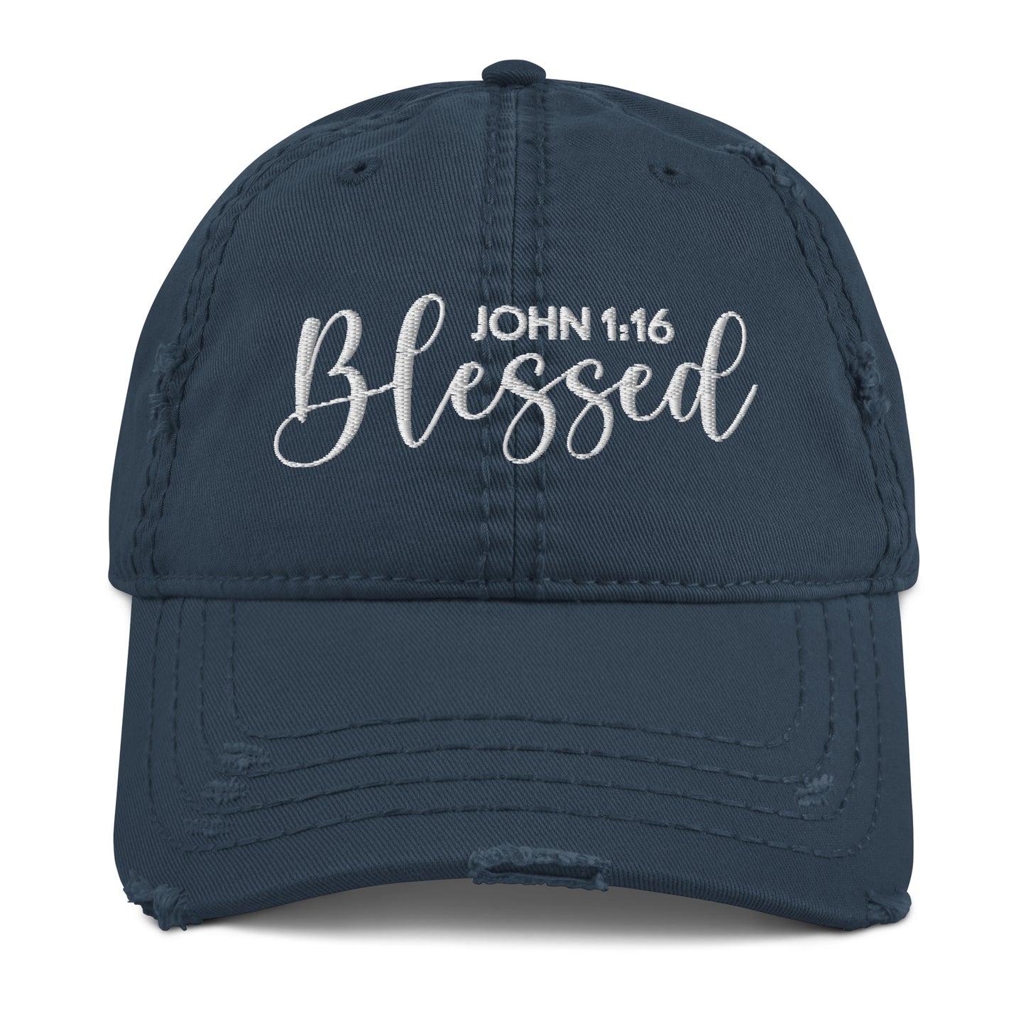 Blessed Distressed Dad Hat (Unisex) - Humble & Faithful Co.