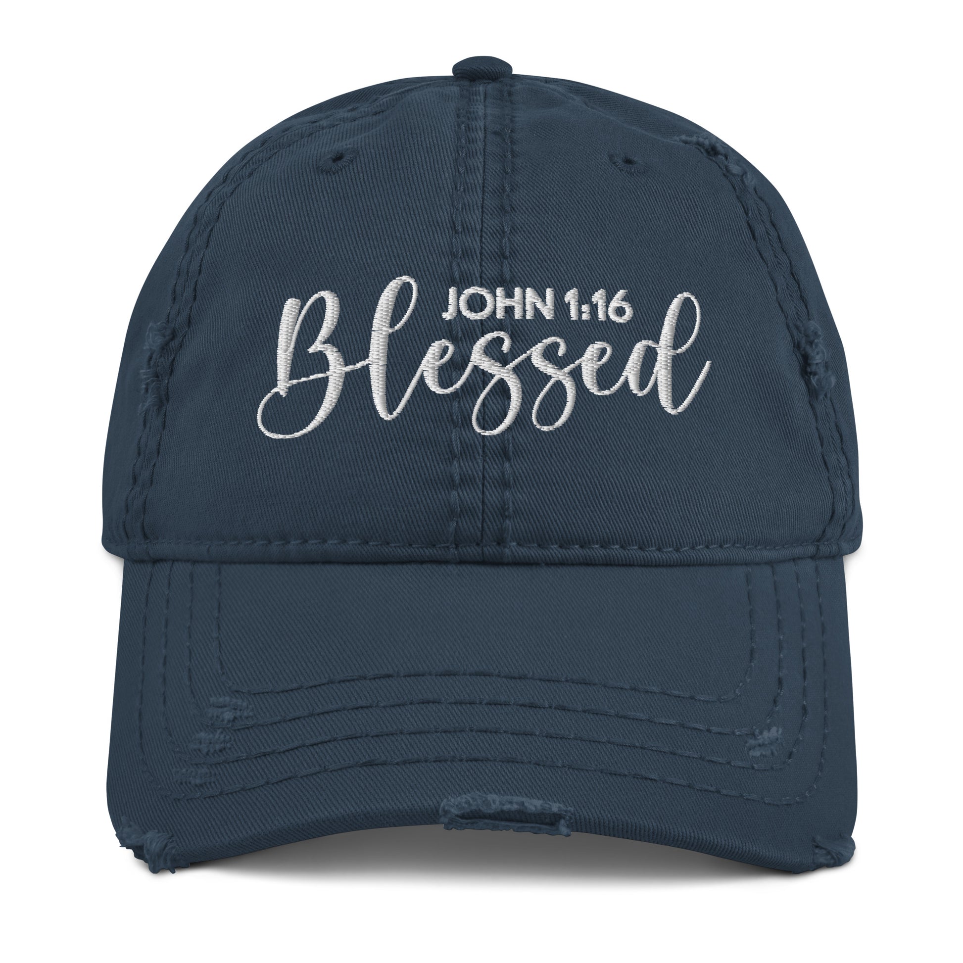 Blessed Distressed Dad Hat (Unisex) - Humble & Faithful Co.
