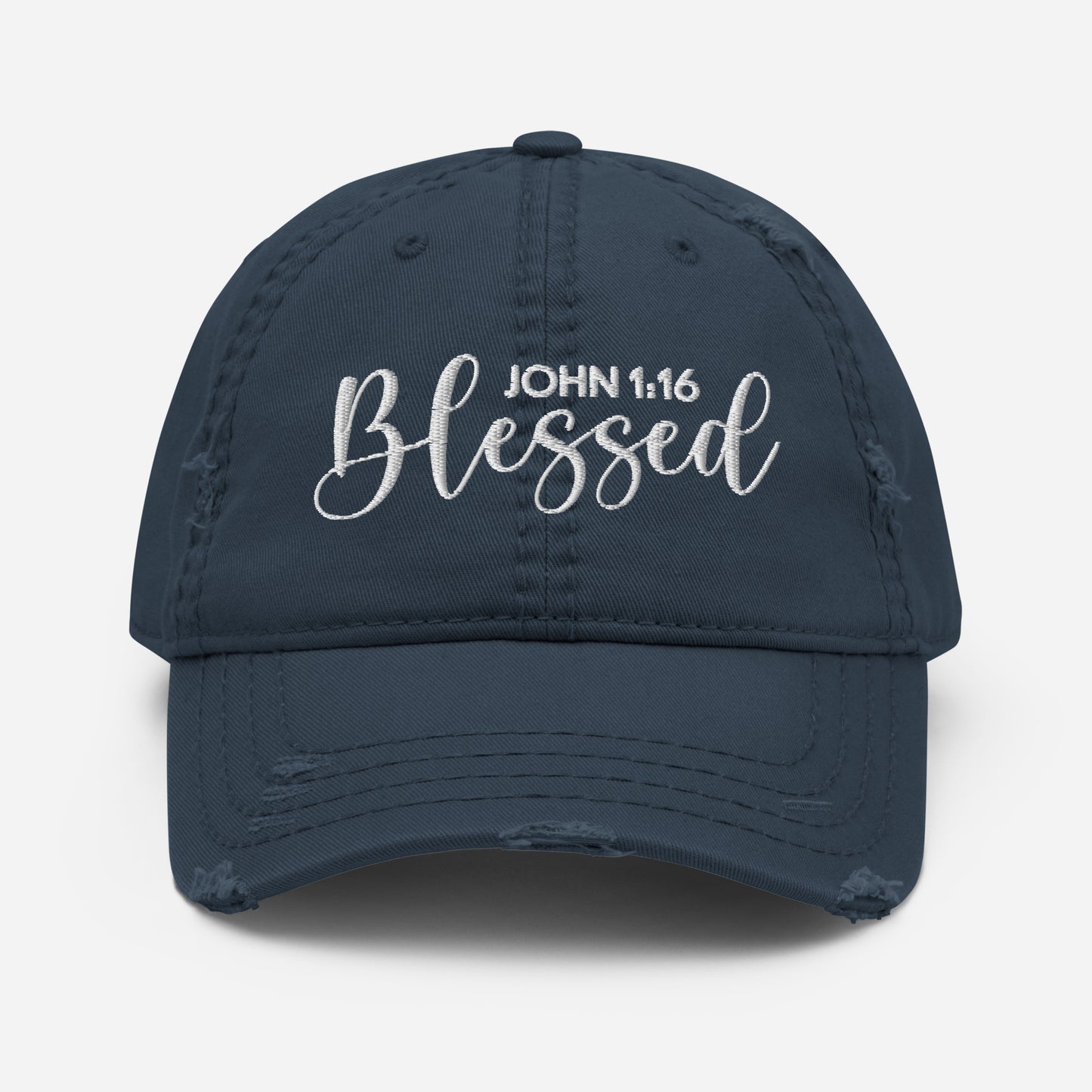 Blessed Distressed Dad Hat (Unisex) - Humble & Faithful Co.