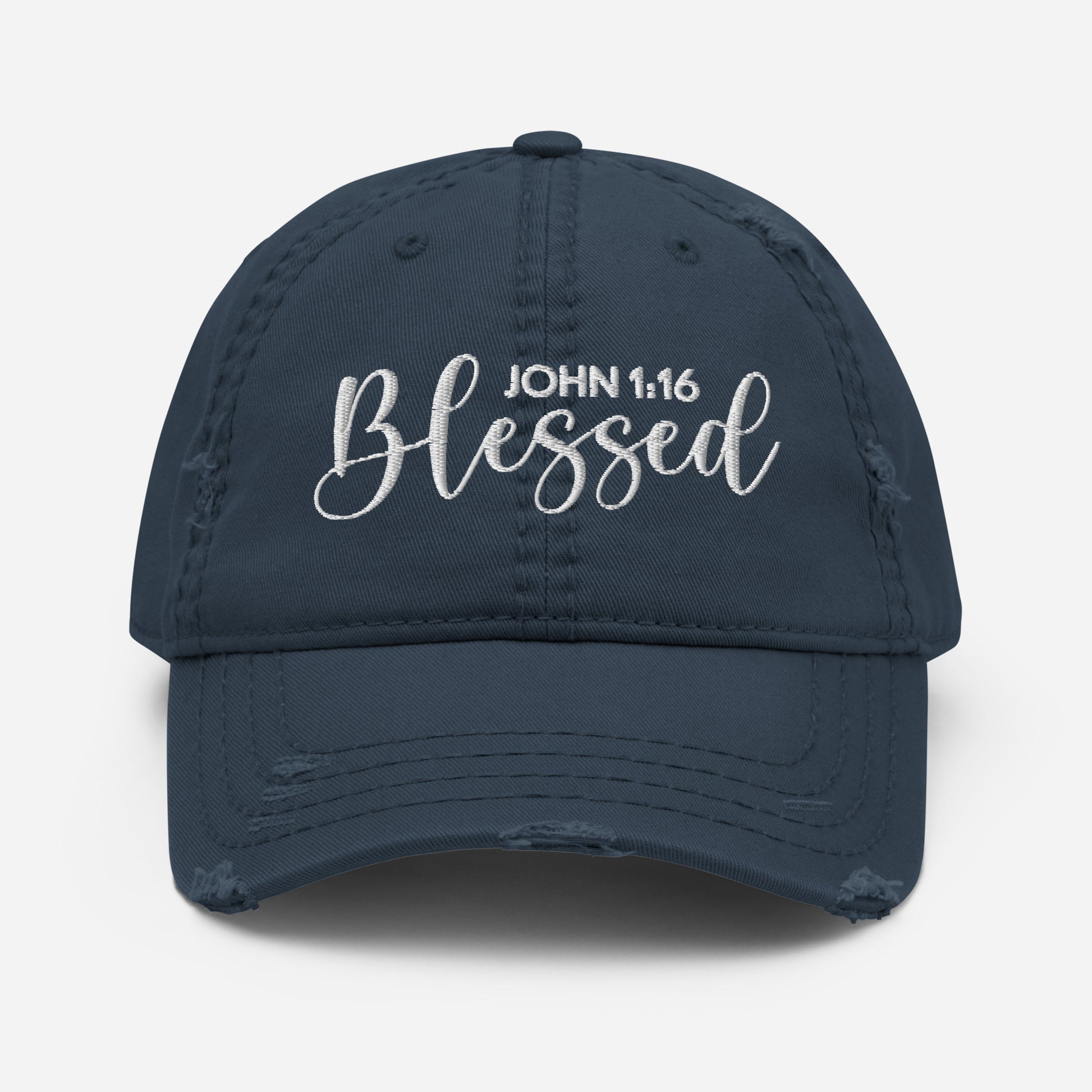 Blessed Distressed Dad Hat (Unisex) - Humble & Faithful Co.