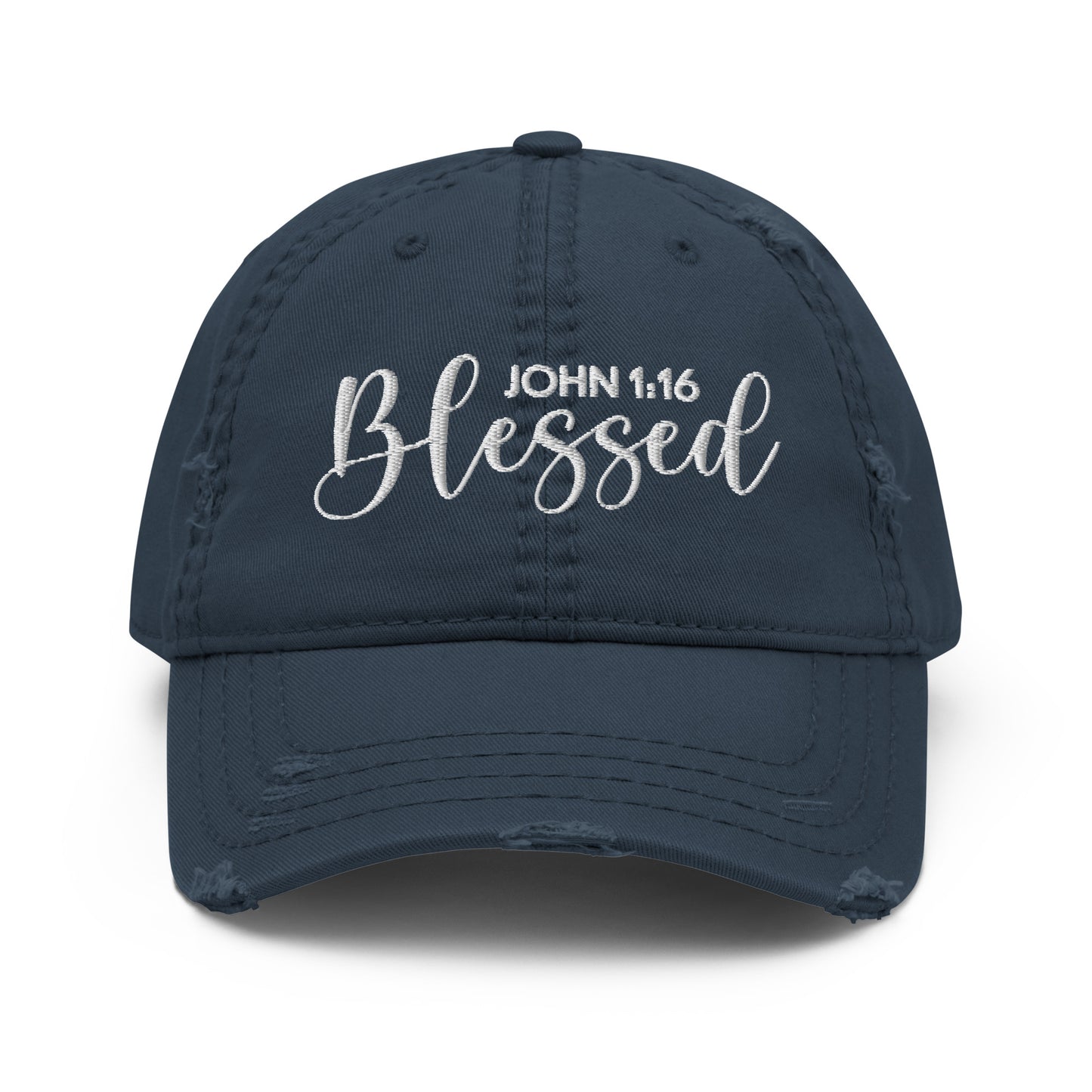 Blessed Distressed Dad Hat (Unisex) - Humble & Faithful Co.