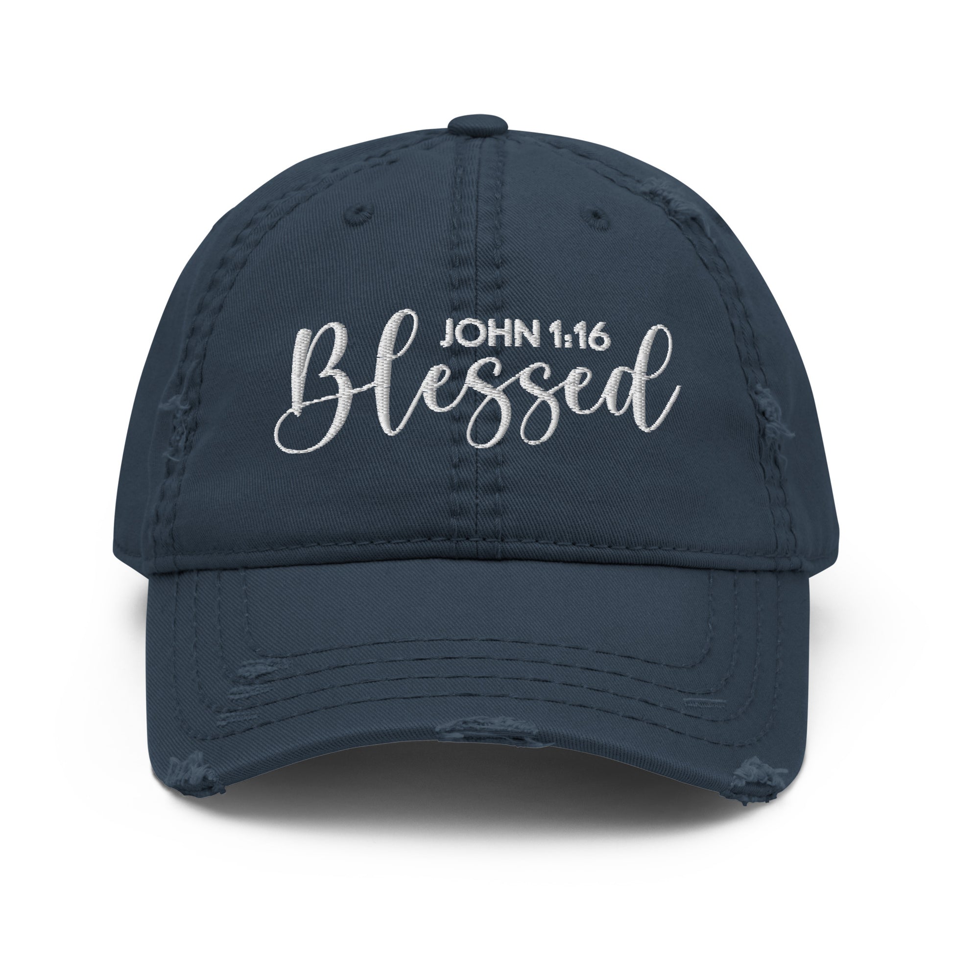 Blessed Distressed Dad Hat (Unisex) - Humble & Faithful Co.