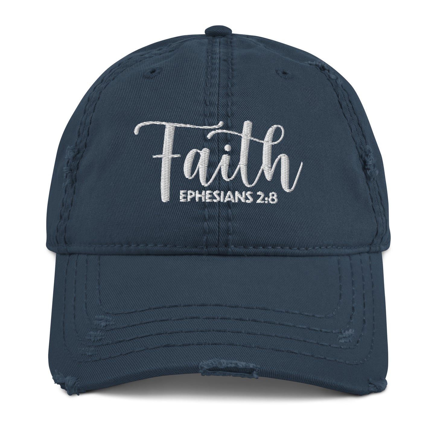 Faith Distressed Dad Hat (Unisex) - Humble & Faithful Co.