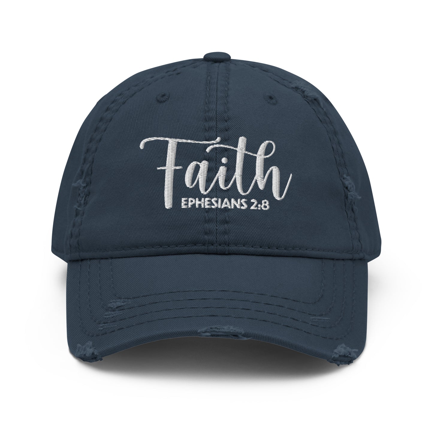 Faith Distressed Dad Hat (Unisex) - Humble & Faithful Co.