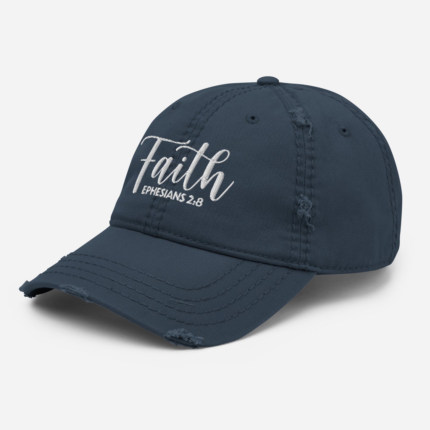 Faith Distressed Dad Hat (Unisex) - Humble & Faithful Co.