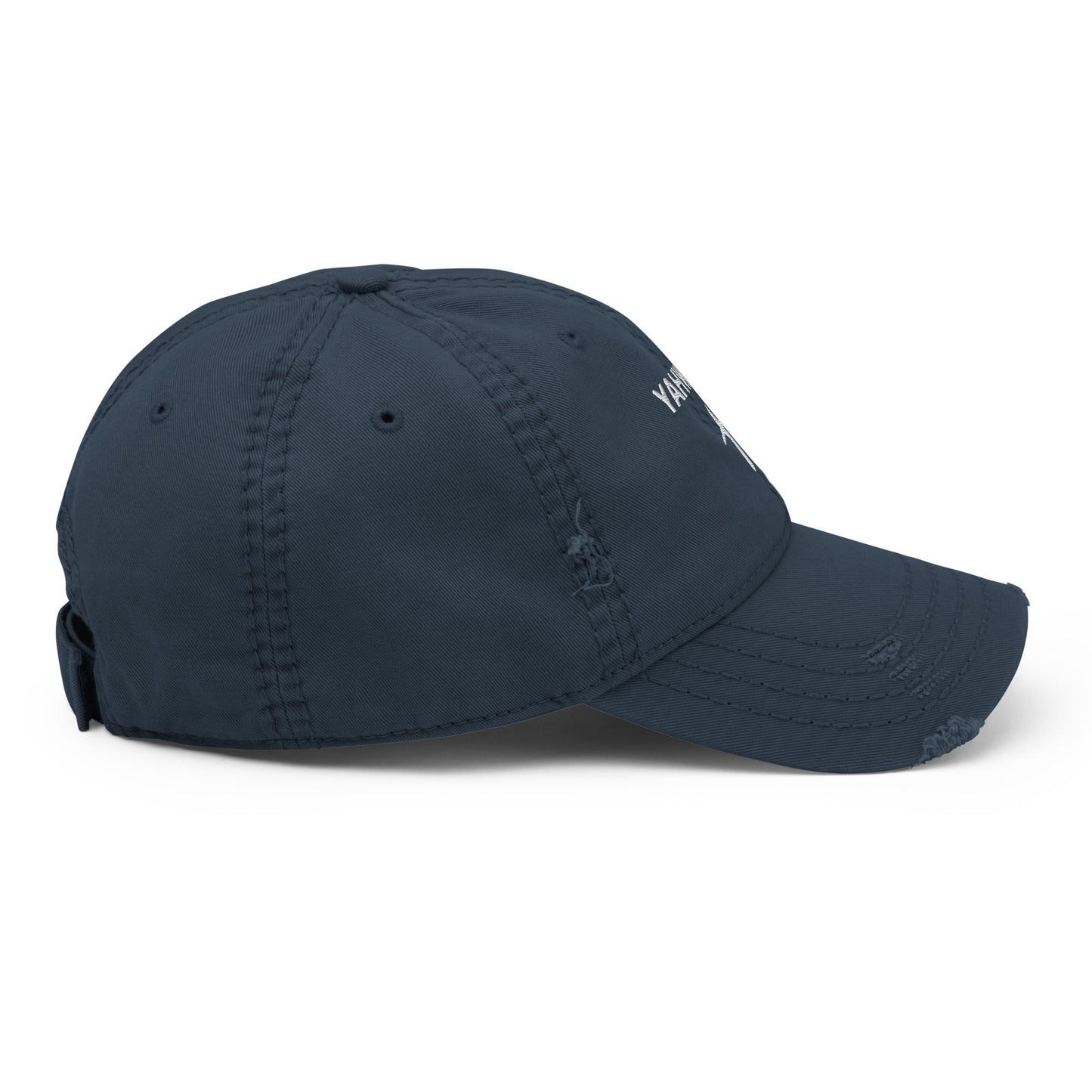 Distressed "Yahweh" Dad Hat (Unisex) - Humble & Faithful Co.