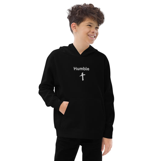 Kids Embroidered "Humble" Fleece Hoodie - Humble & Faithful Co.