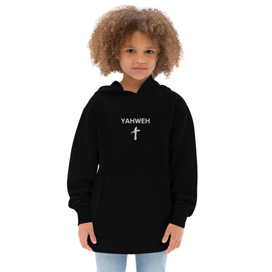 Kids Embroidered "Yahweh" Fleece Hoodie - Humble & Faithful Co.