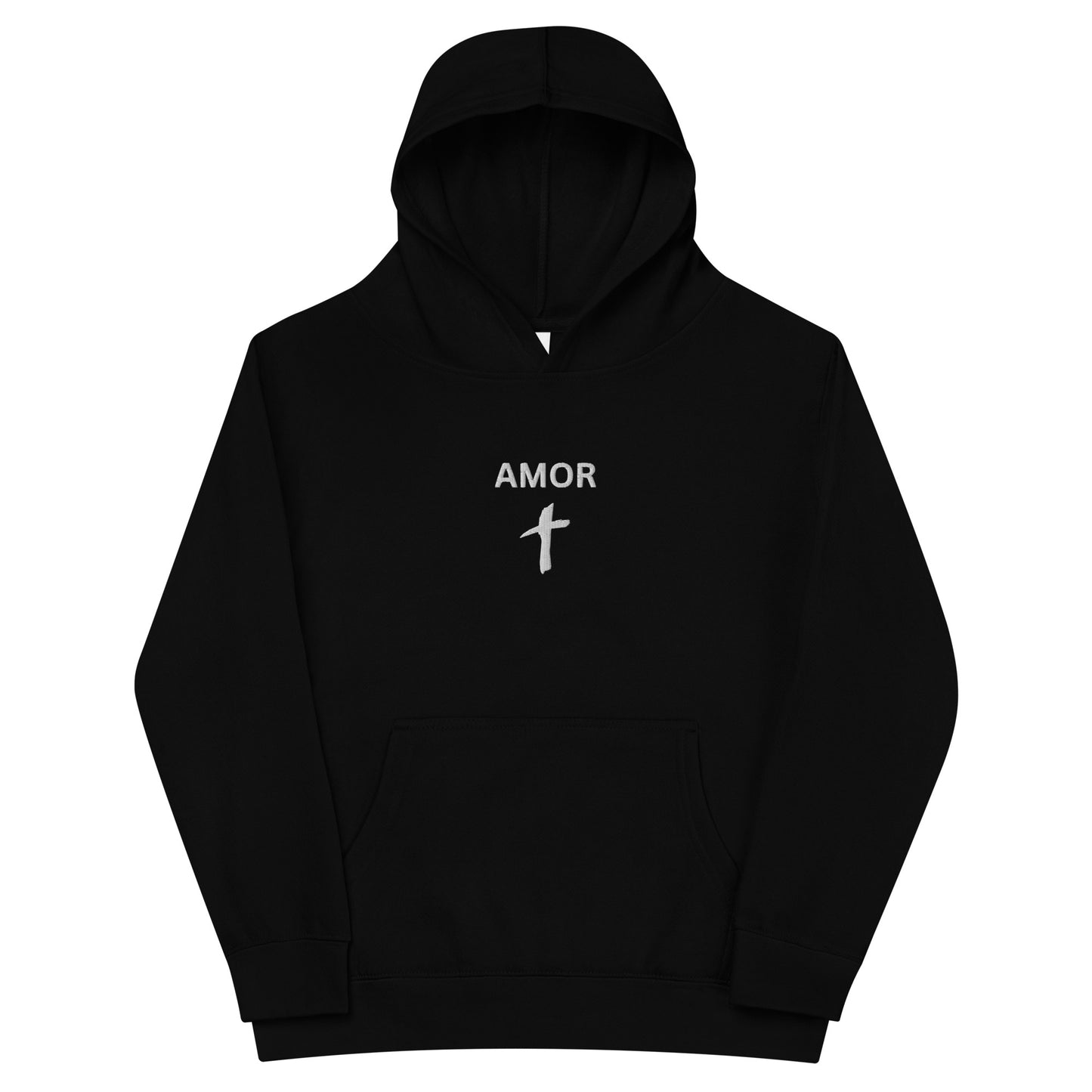 Kids Embroidered "Amor" Fleece Hoodie - Humble & Faithful Co.