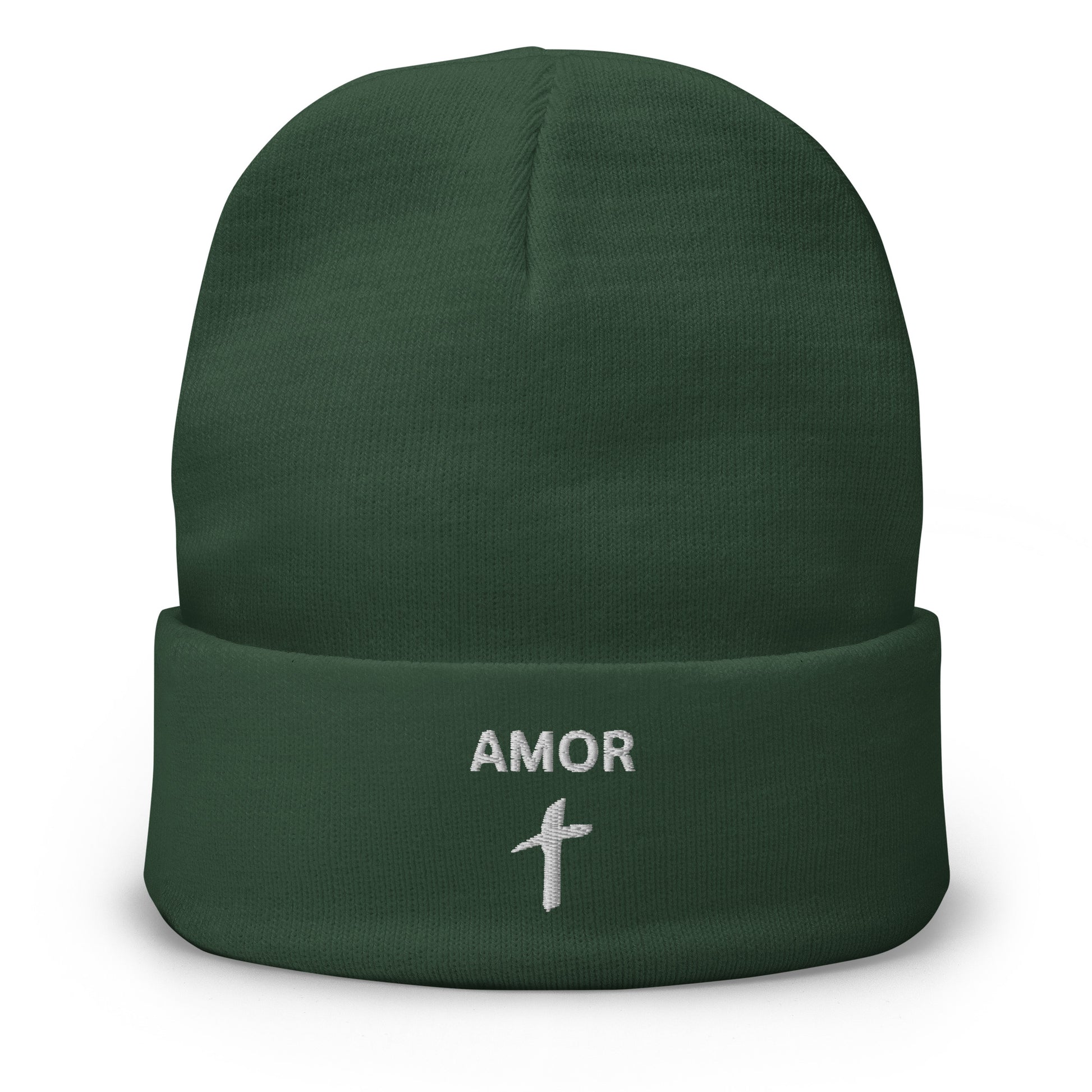 Embroidered "Amor" Beanie (Unisex) - Humble & Faithful Co.