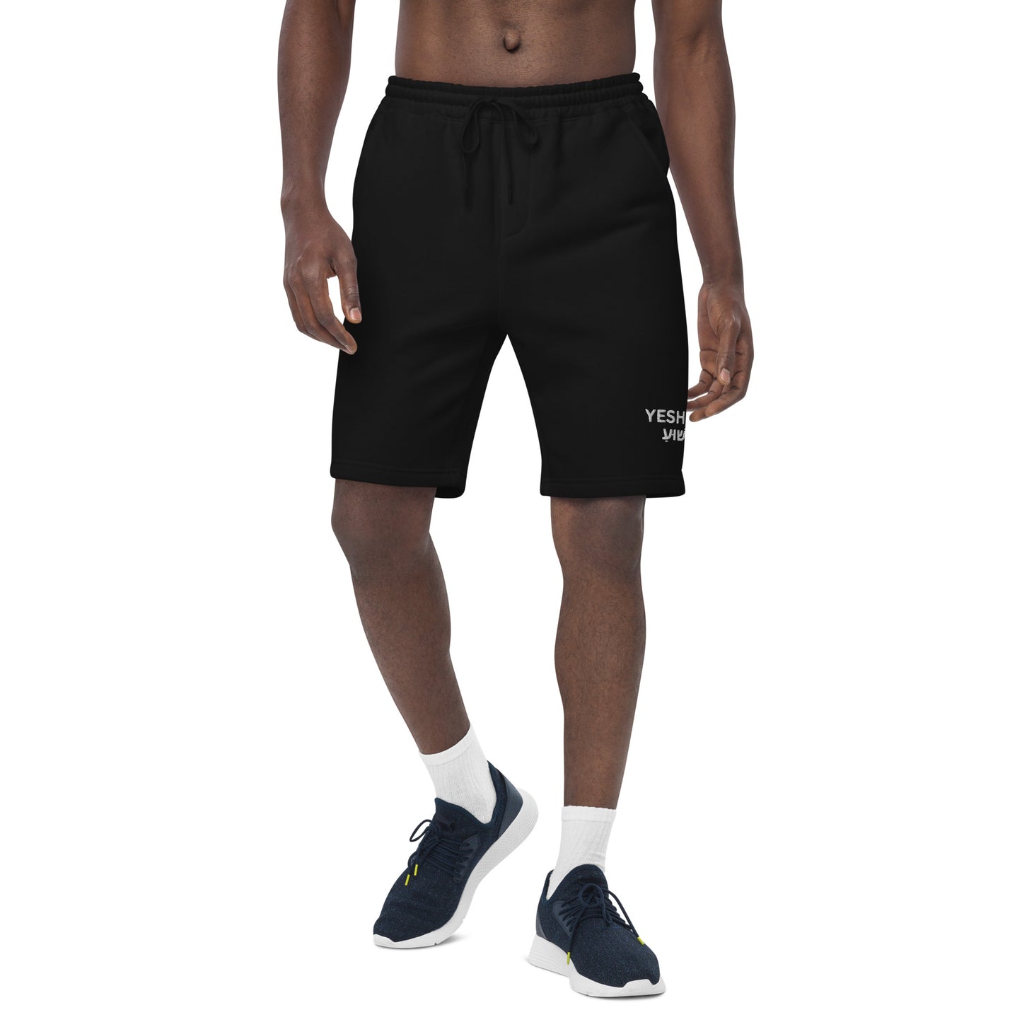 Yeshua Embroidered Men's Fleece Shorts - Humble & Faithful Co.