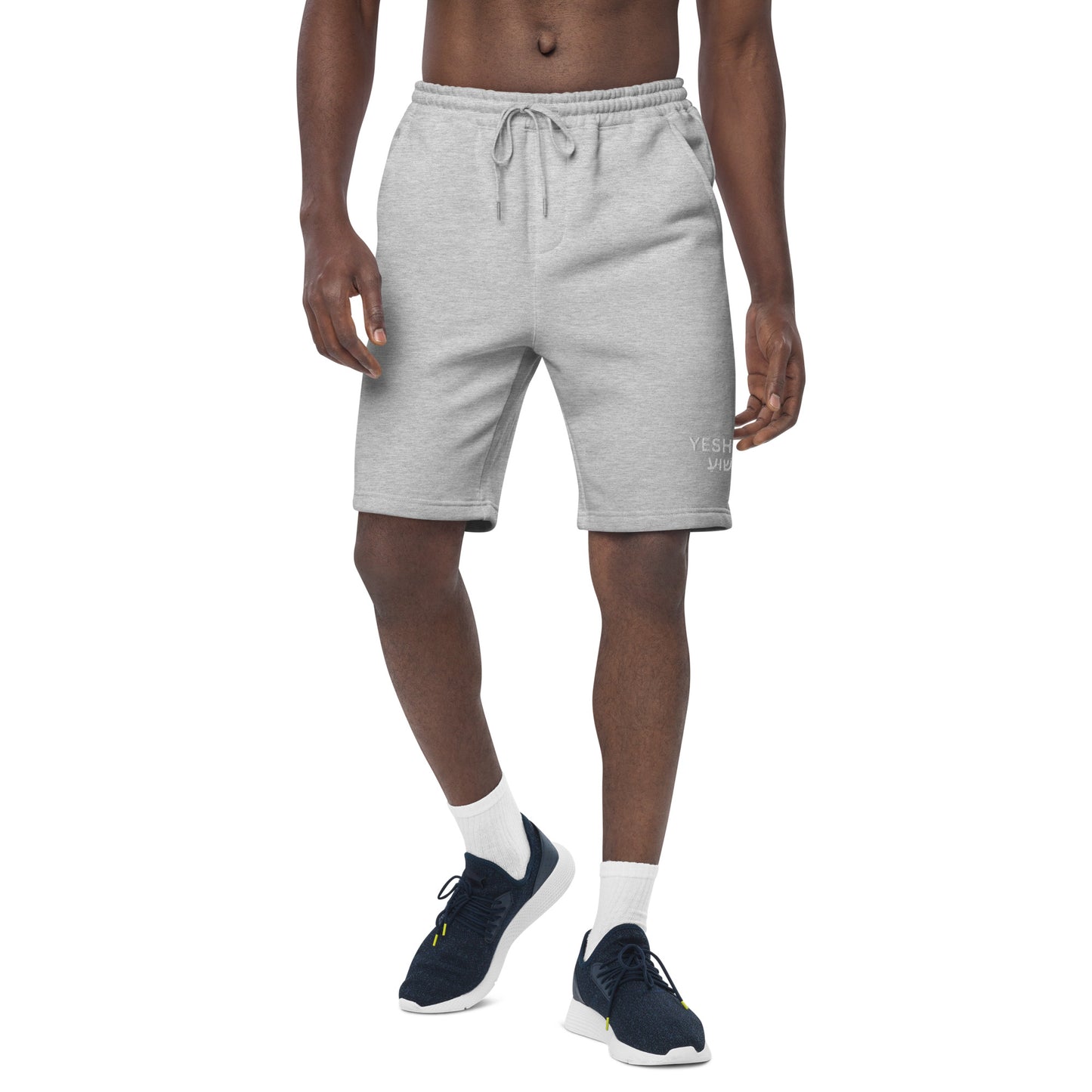 Yeshua Embroidered Men's Fleece Shorts - Humble & Faithful Co.