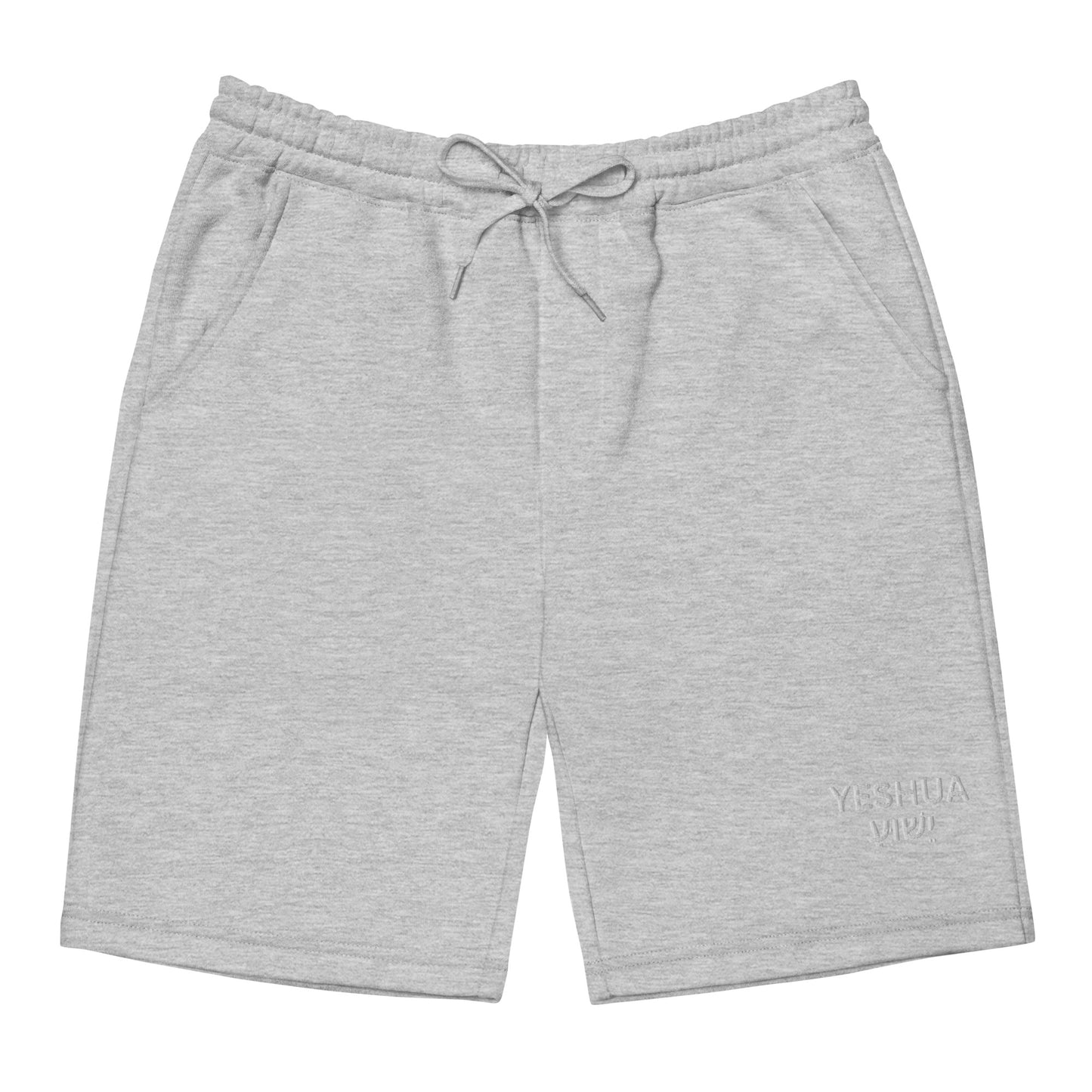 Yeshua Embroidered Men's Fleece Shorts - Humble & Faithful Co.