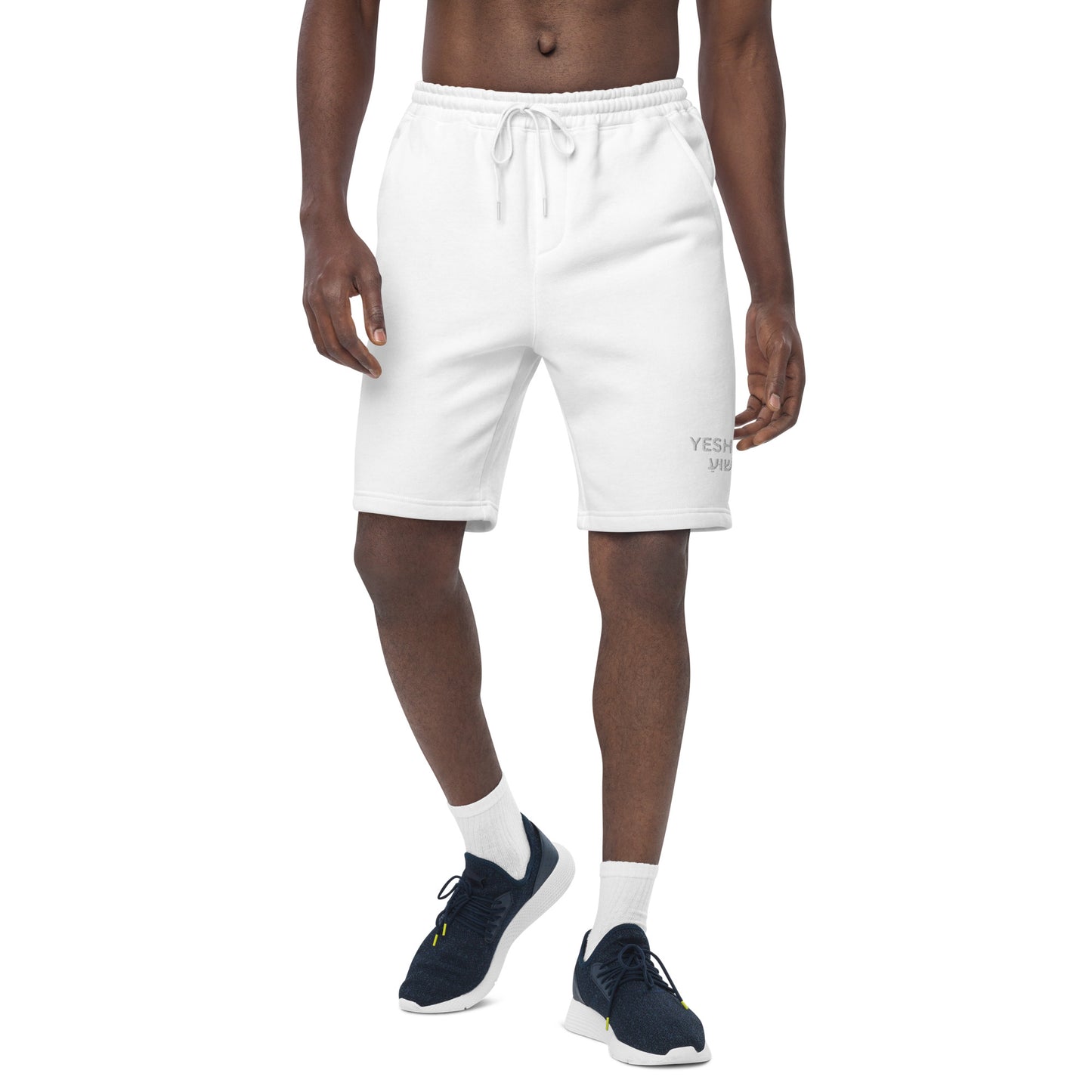 Yeshua Embroidered Men's Fleece Shorts - Humble & Faithful Co.