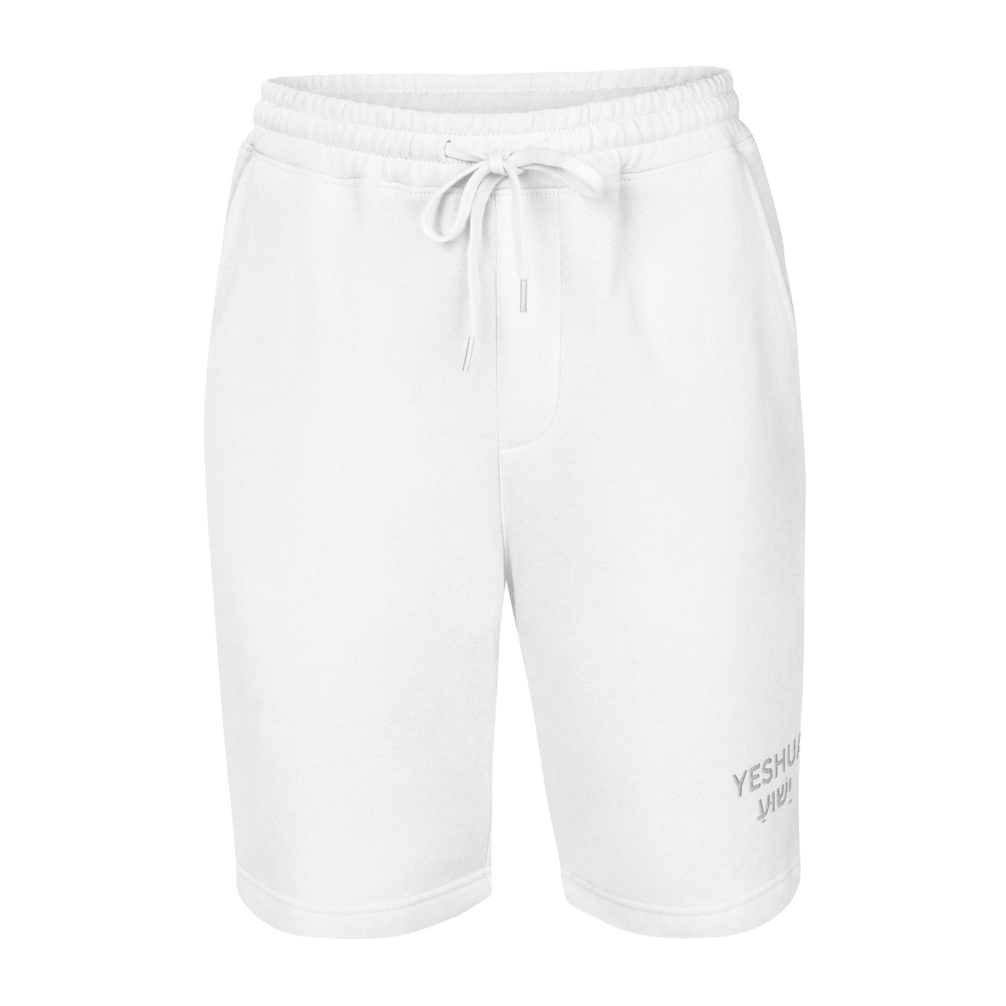 Yeshua Embroidered Men's Fleece Shorts - Humble & Faithful Co.
