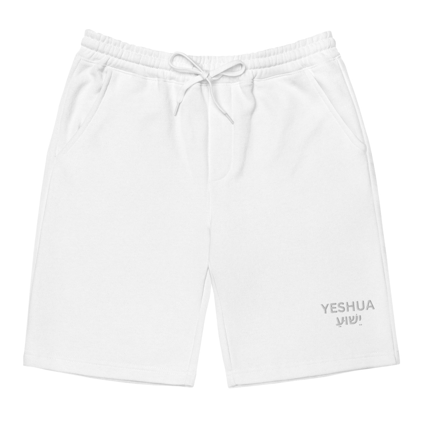Yeshua Embroidered Men's Fleece Shorts - Humble & Faithful Co.