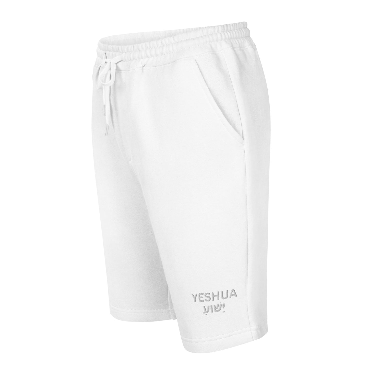 Yeshua Embroidered Men's Fleece Shorts - Humble & Faithful Co.