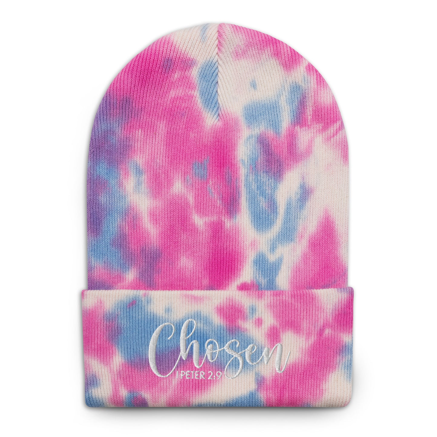 Chosen Embroidered Tie-Dye Beanie (Unisex) - Humble & Faithful Co.