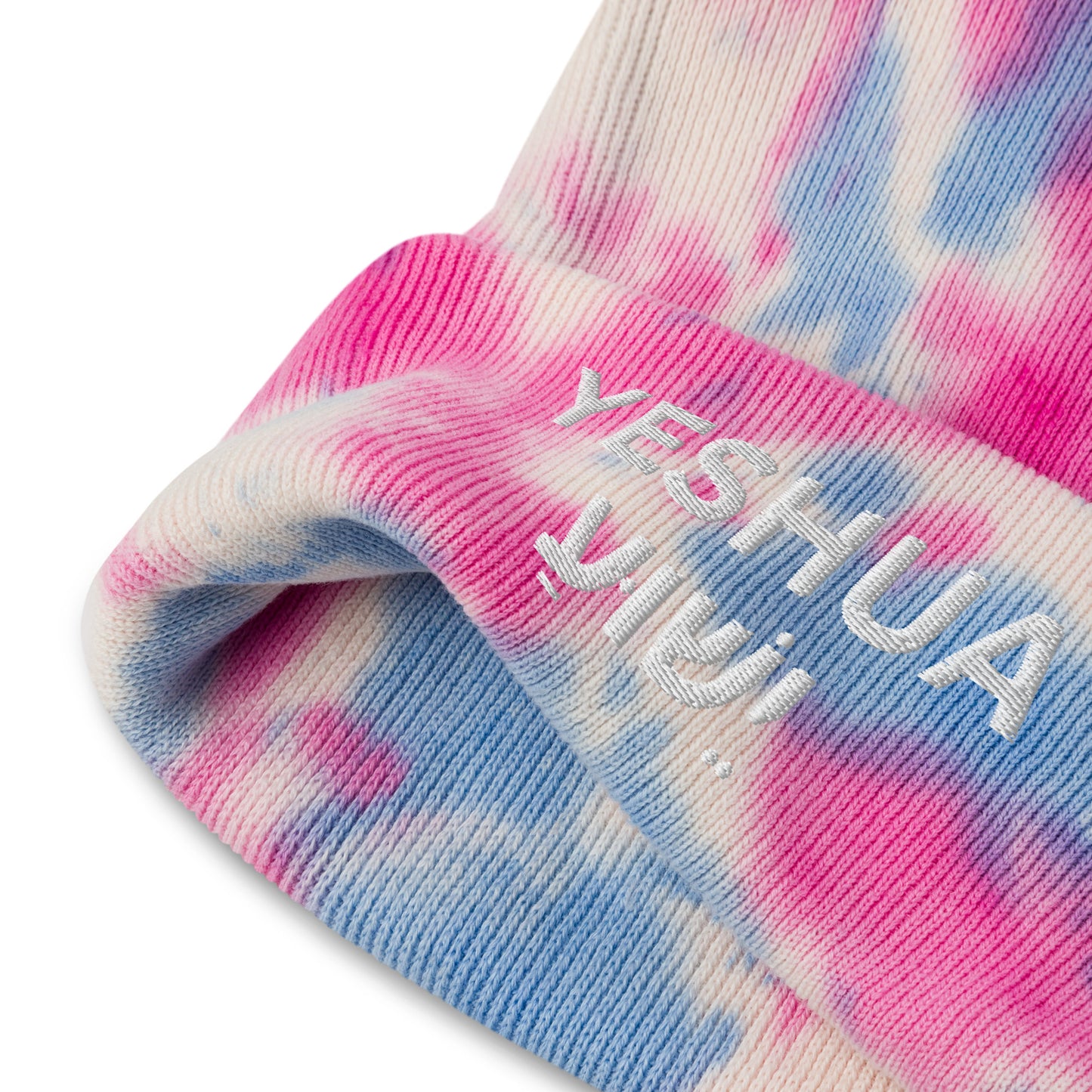 Yeshua Embroidered Tie-Dye Beanie (Unisex) - Humble & Faithful Co.