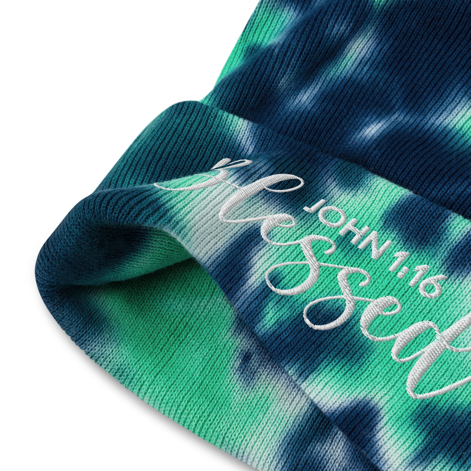 Blessed Embroidered Tie-Dye Beanie (Unisex) - Humble & Faithful Co.