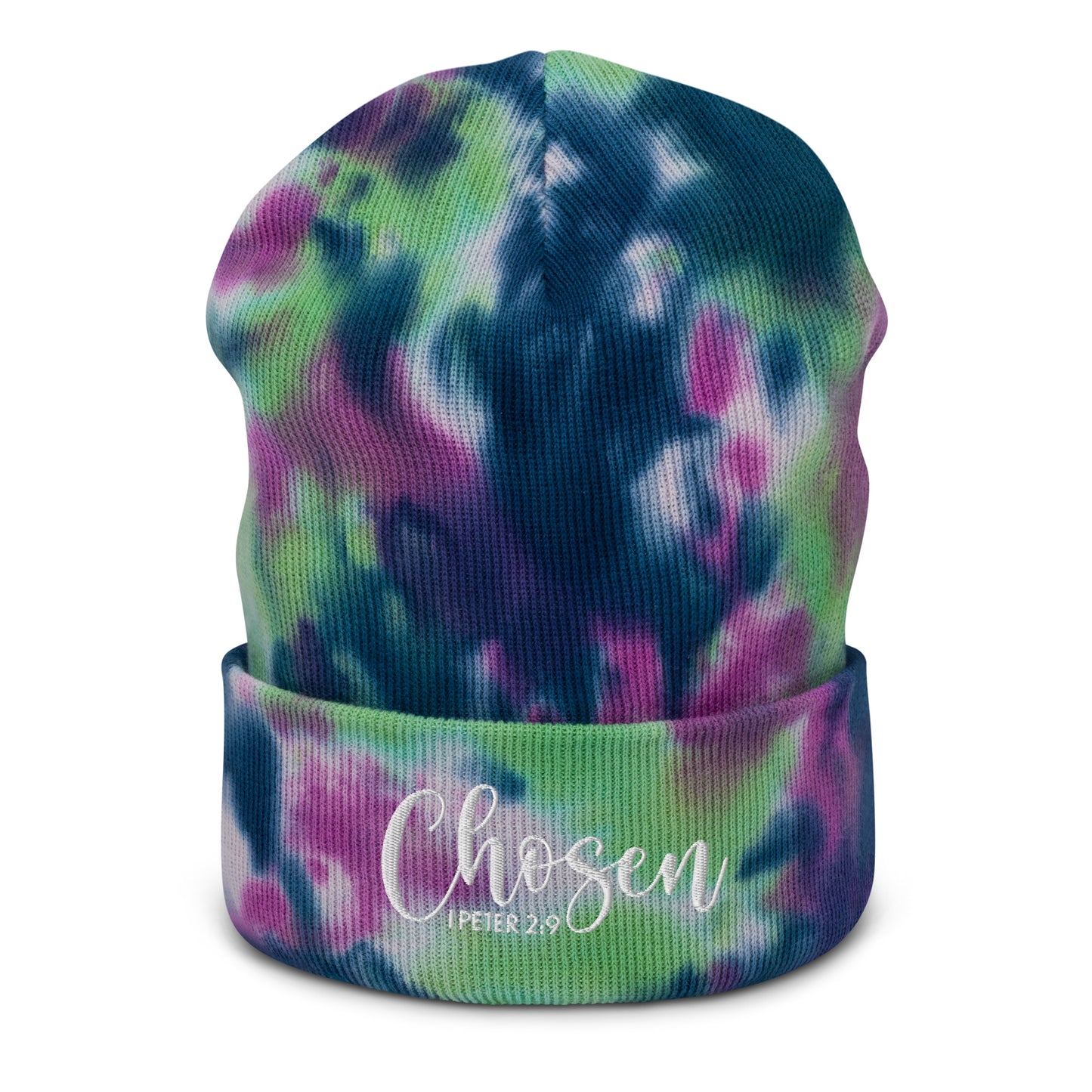 Chosen Embroidered Tie-Dye Beanie (Unisex) - Humble & Faithful Co.