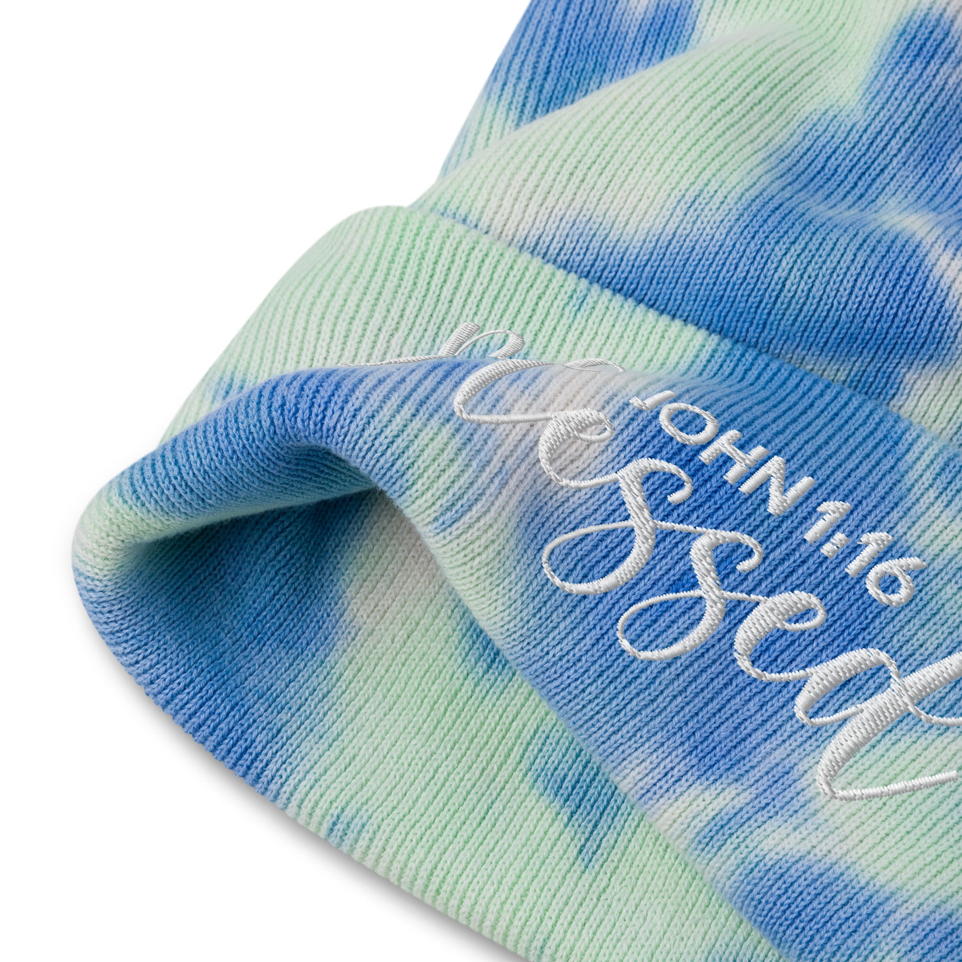 Blessed Embroidered Tie-Dye Beanie (Unisex) - Humble & Faithful Co.