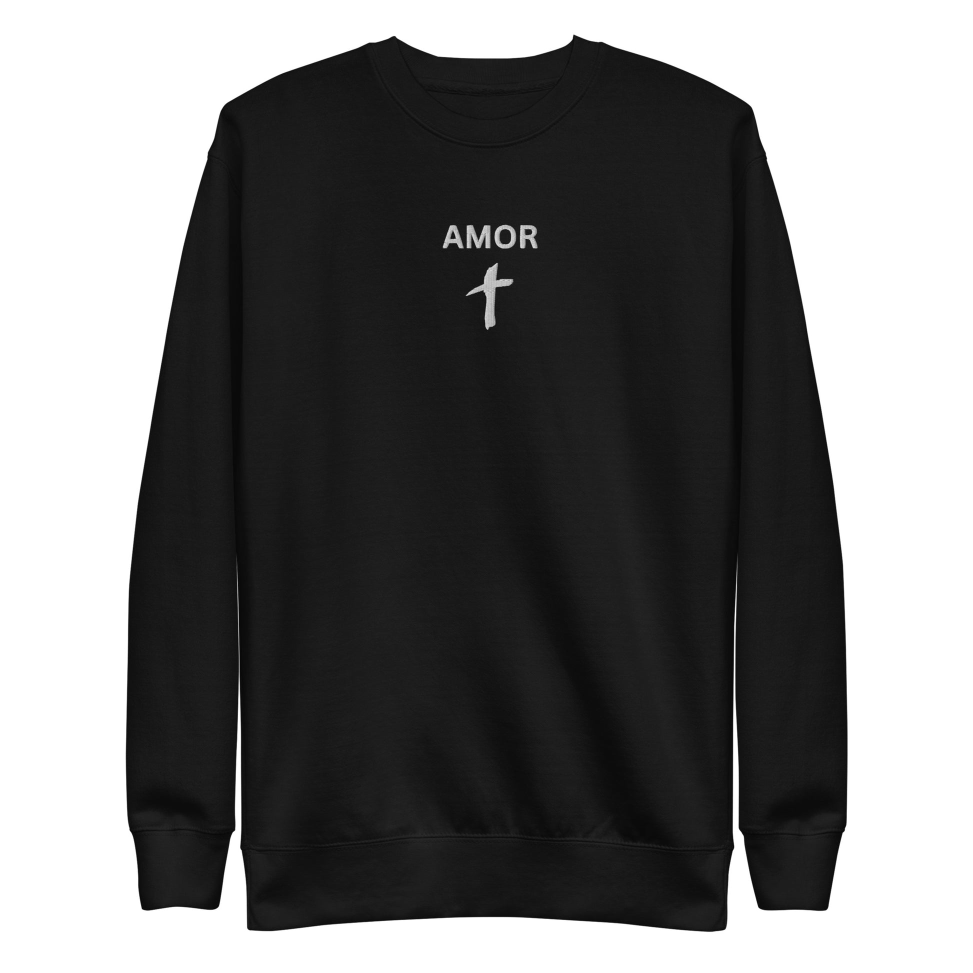 Men's Premium Embroidered "Amor" Sweatshirt - Humble & Faithful Co.