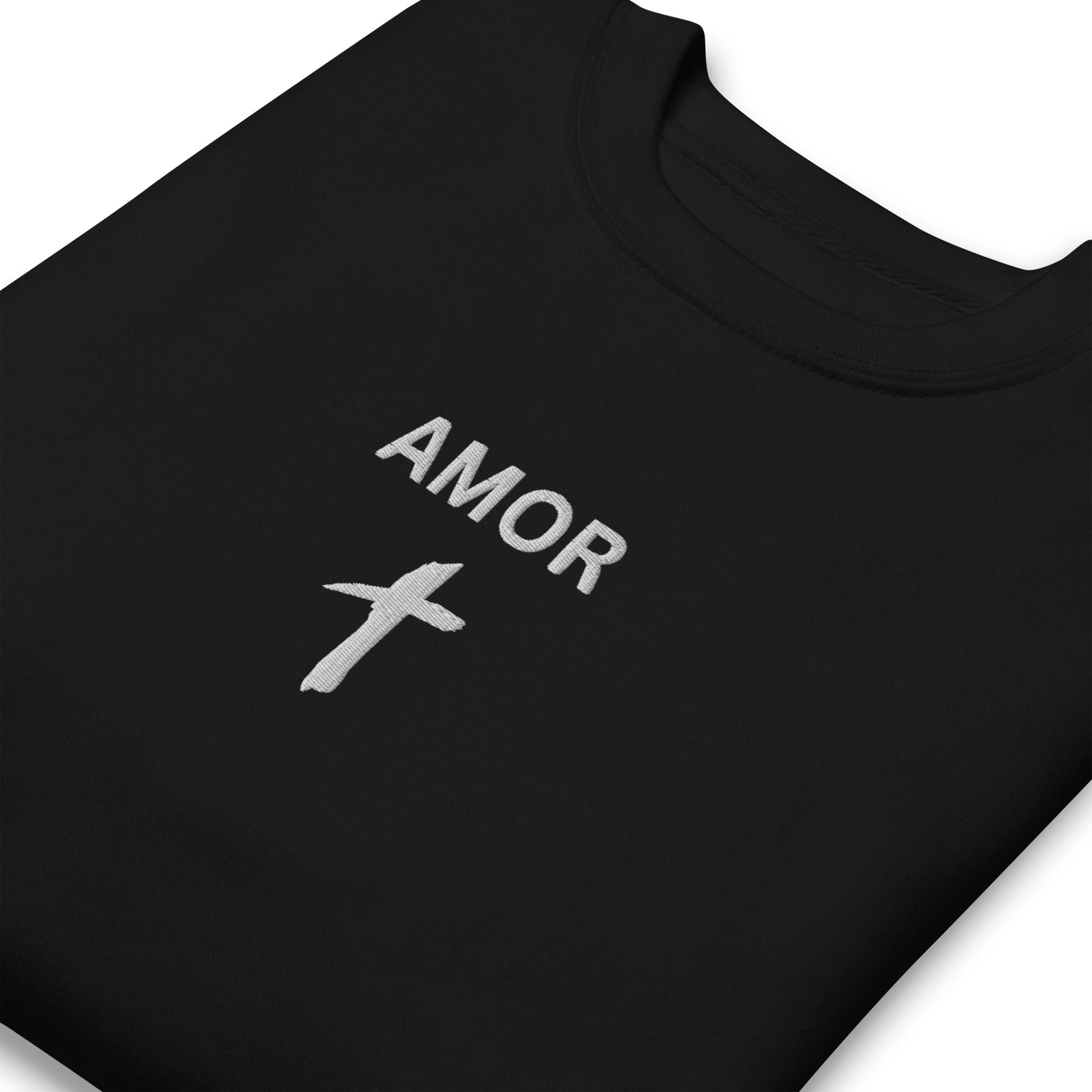 Men's Premium Embroidered "Amor" Sweatshirt - Humble & Faithful Co.
