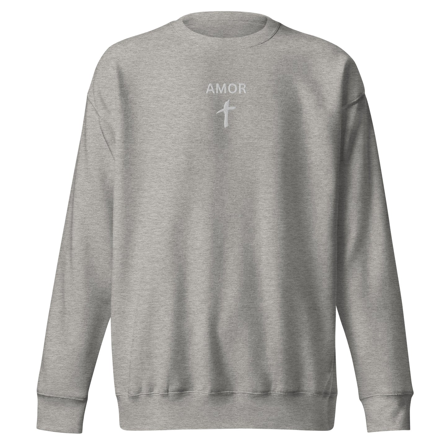 Women's Premium Embroidered "Amor" Sweatshirt - Humble & Faithful Co.