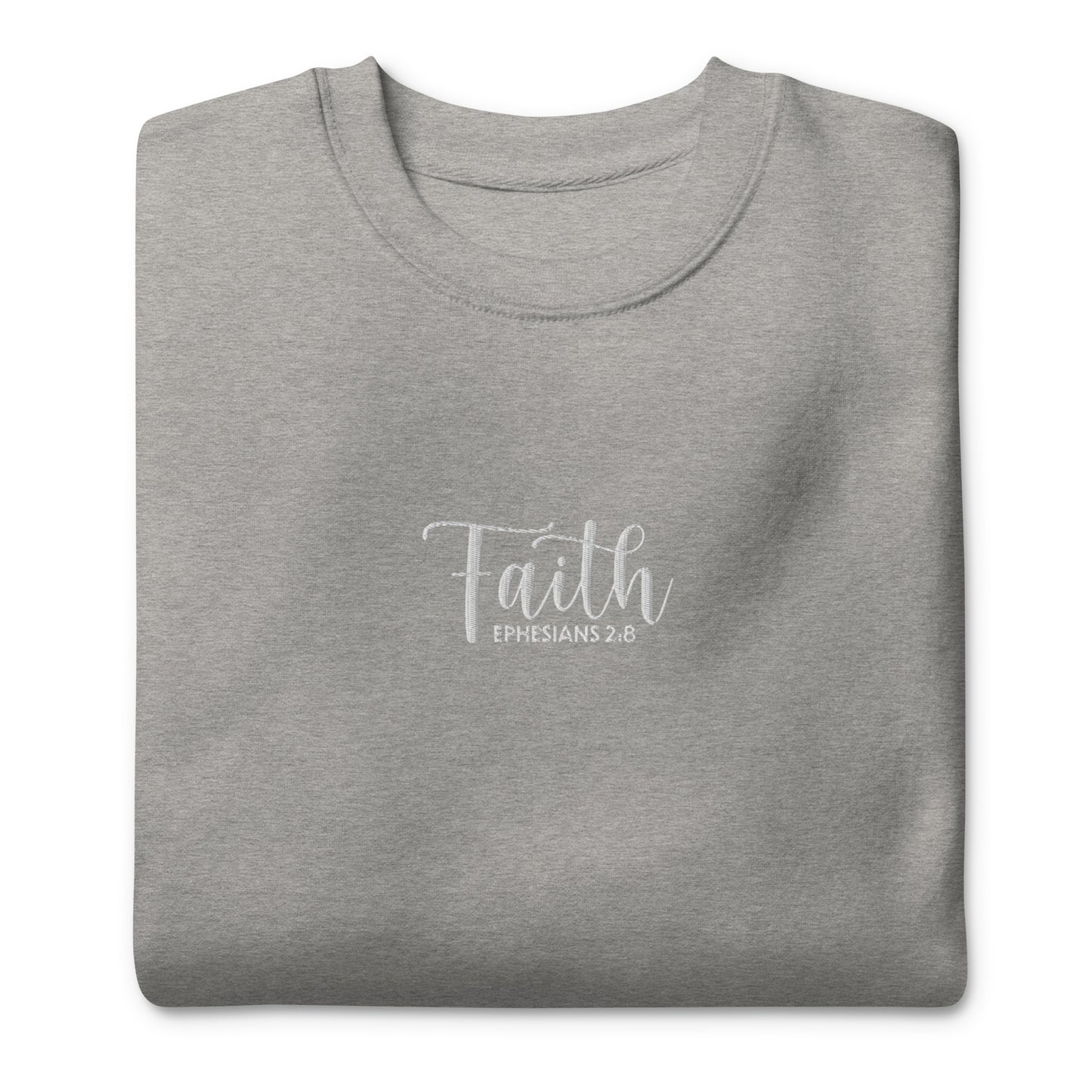 Women's Faith Premium Embroidered Sweatshirt - Humble & Faithful Co.