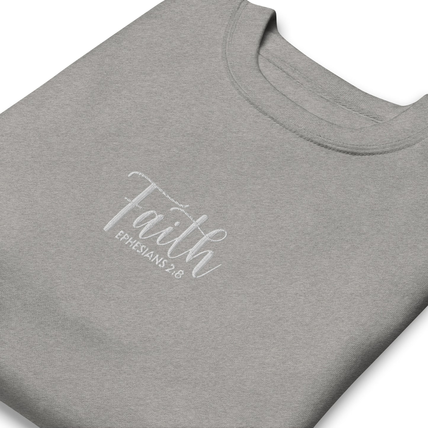 Women's Faith Premium Embroidered Sweatshirt - Humble & Faithful Co.