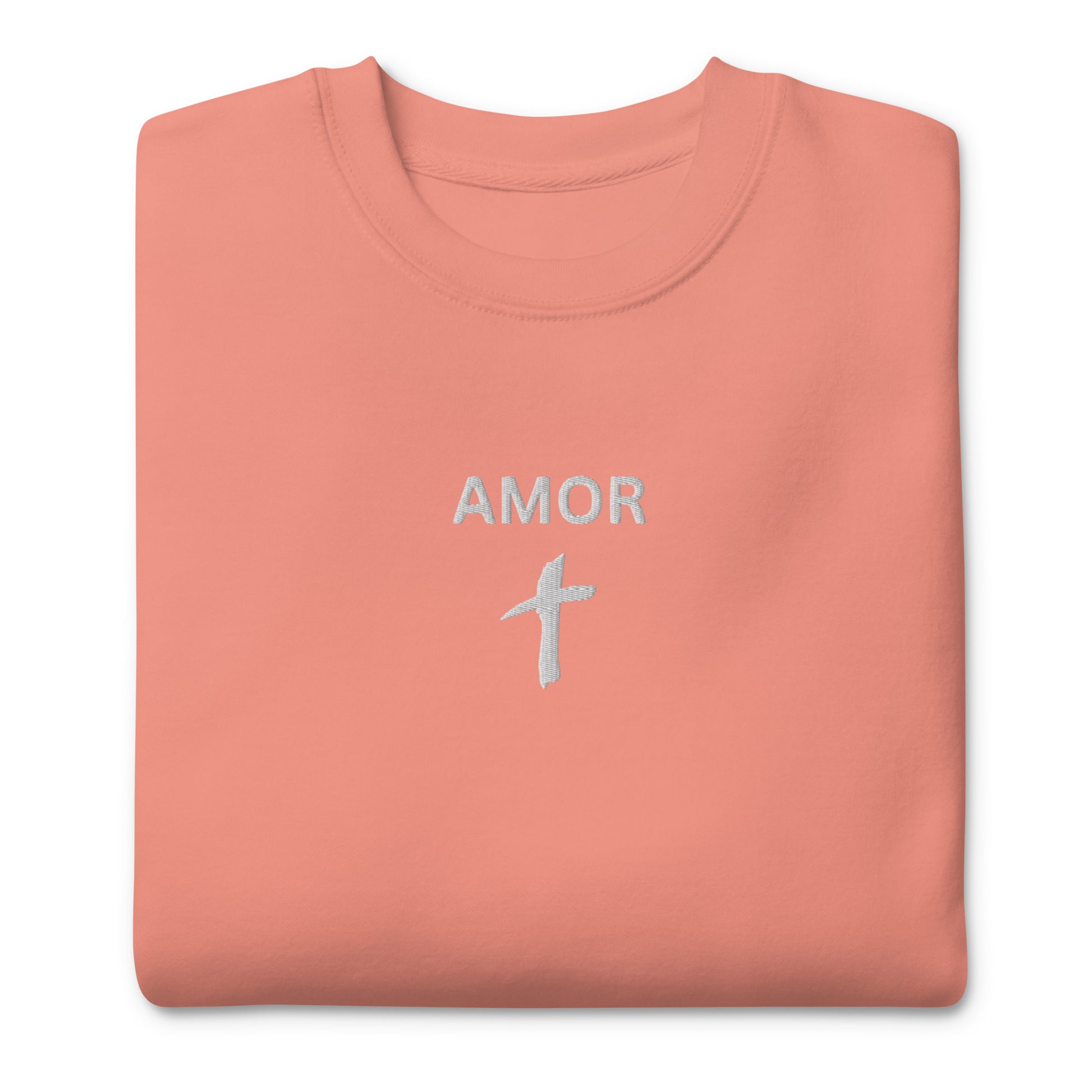 Men's Premium Embroidered "Amor" Sweatshirt - Humble & Faithful Co.