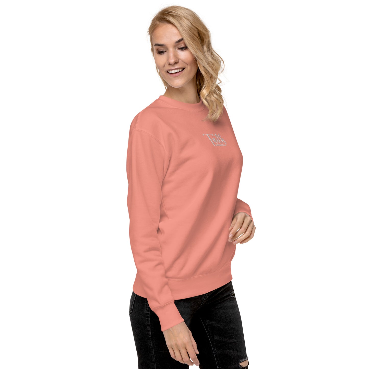 Women's Faith Premium Embroidered Sweatshirt - Humble & Faithful Co.