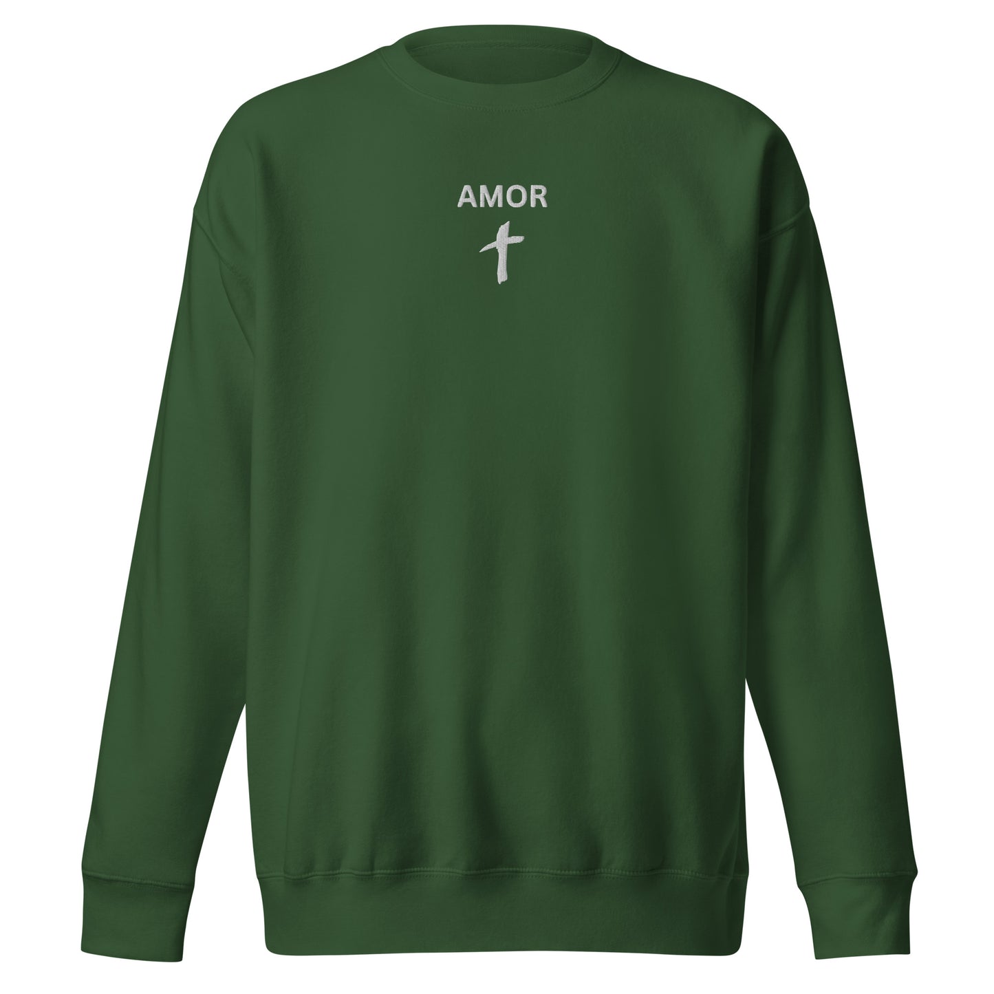 Women's Premium Embroidered "Amor" Sweatshirt - Humble & Faithful Co.