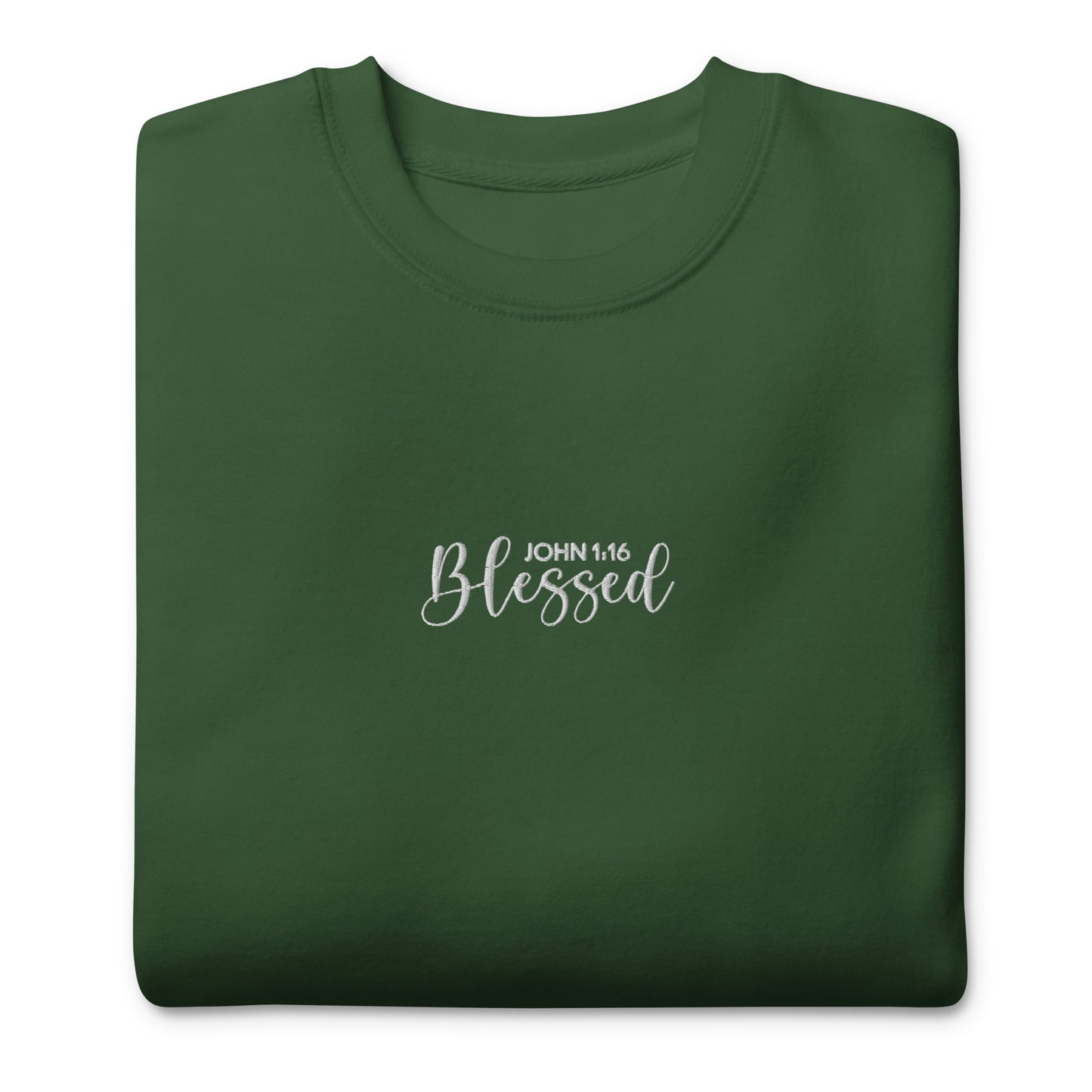Women's Blessed Premium Embroidered Sweatshirt - Humble & Faithful Co.