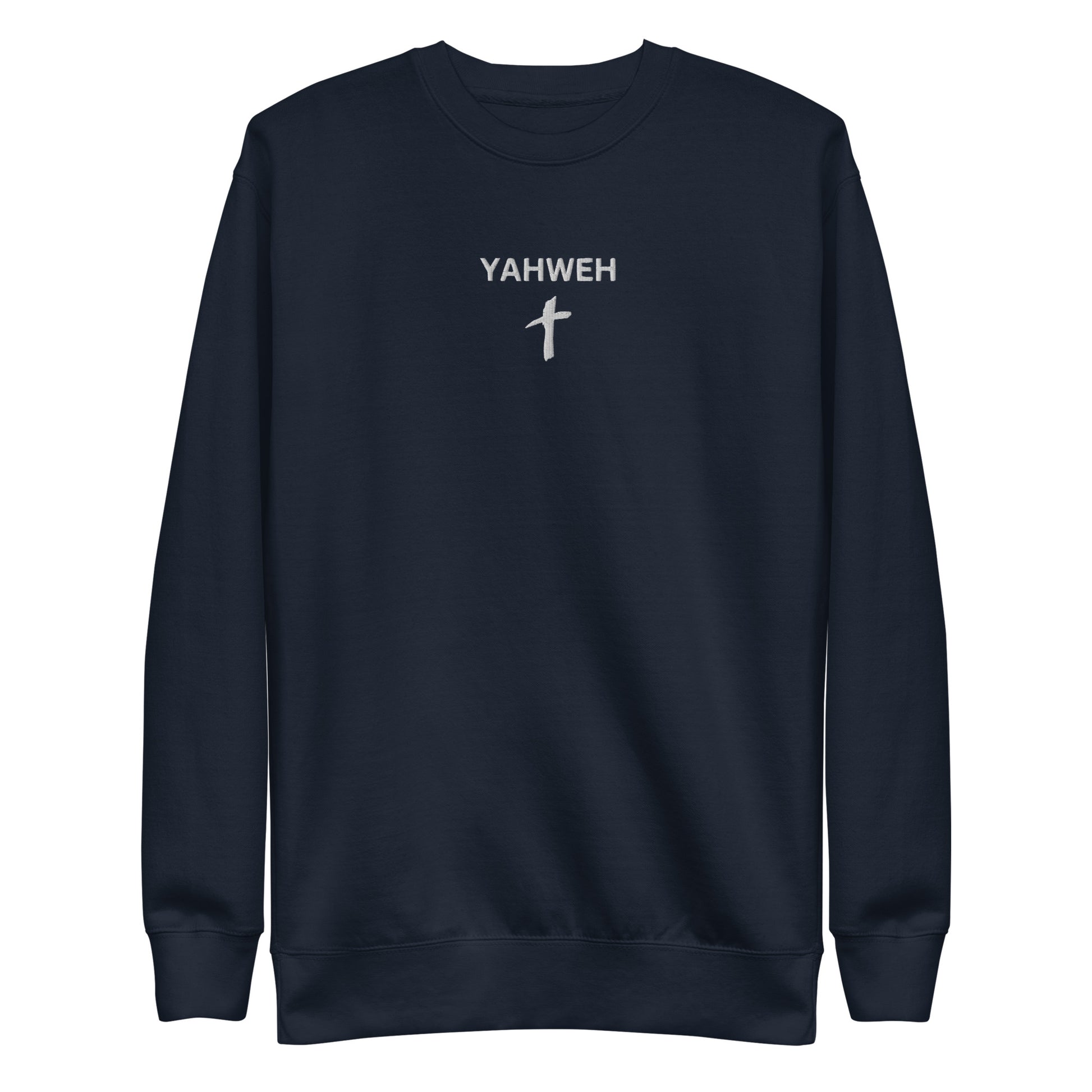 Women's Premium Embroidered "Yahweh" Sweatshirt - Humble & Faithful Co.