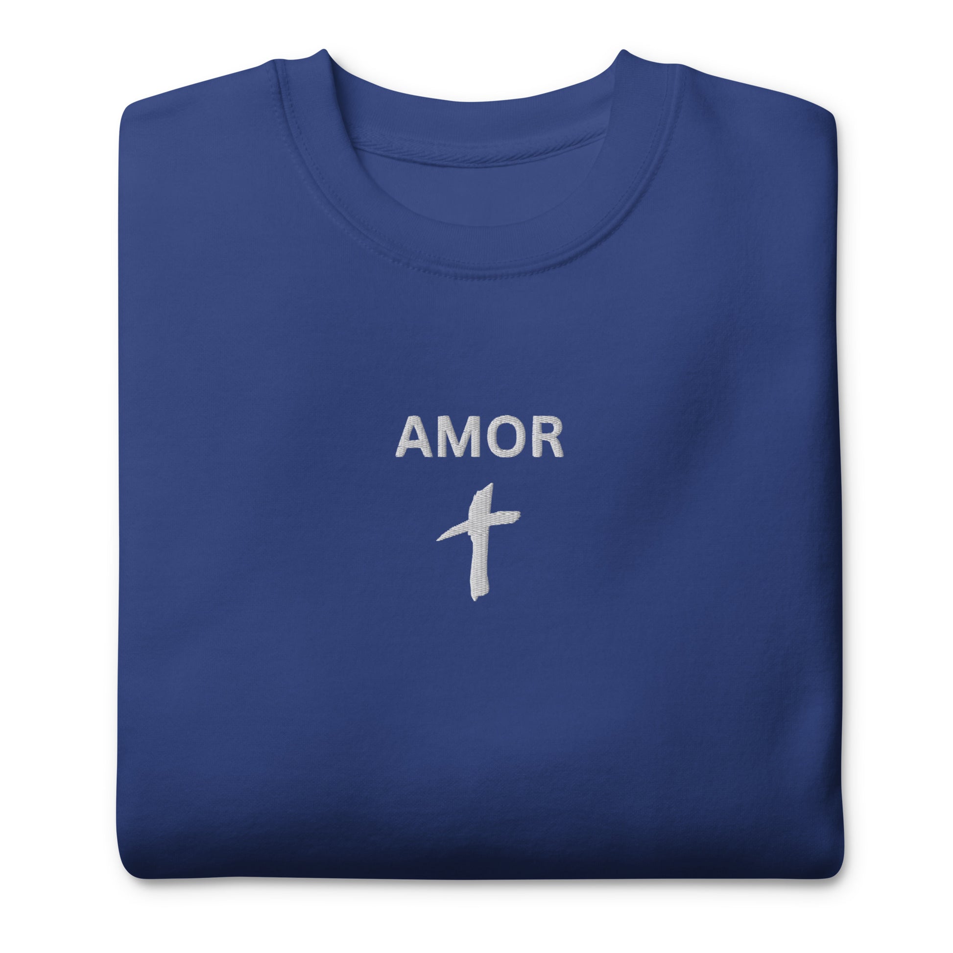 Men's Premium Embroidered "Amor" Sweatshirt - Humble & Faithful Co.