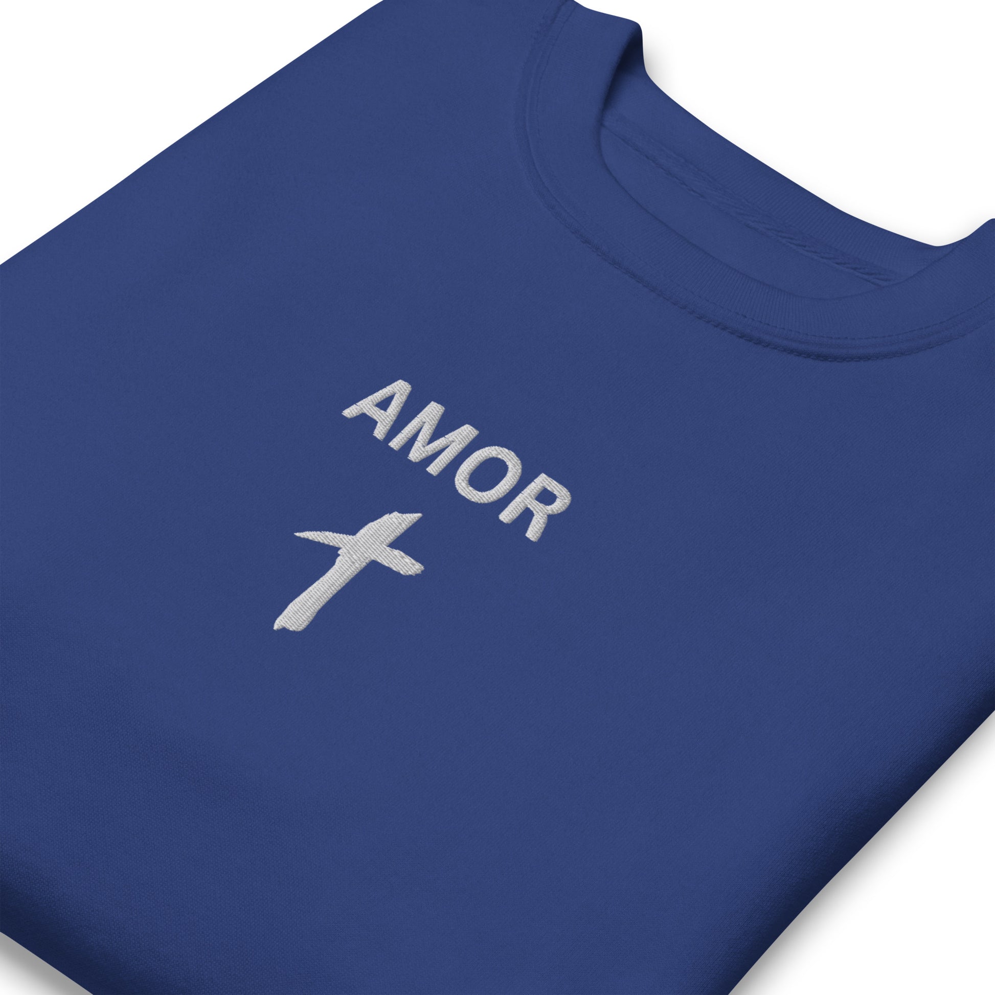 Men's Premium Embroidered "Amor" Sweatshirt - Humble & Faithful Co.